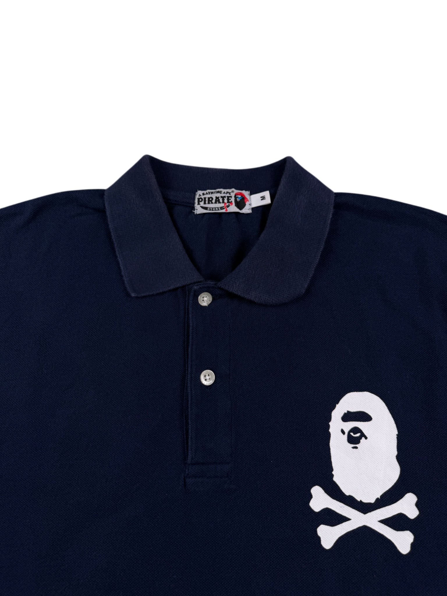 Bape Pirate Ape Head Crossbones Poloshirt (M)