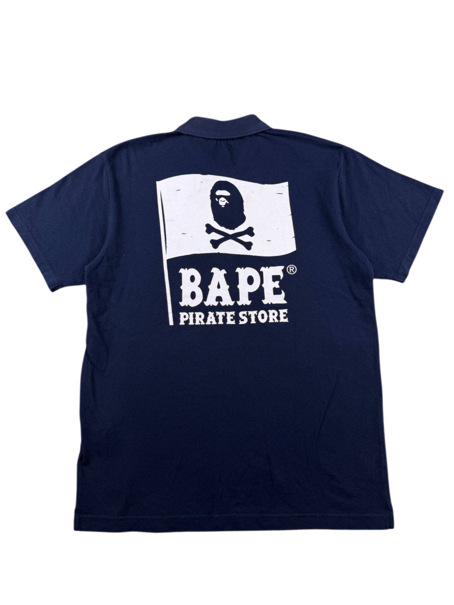 Bape Pirate Ape Head Crossbones Poloshirt (M)