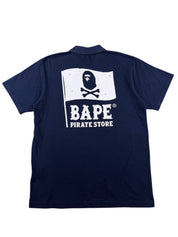 Bape Pirate Ape Head Crossbones Poloshirt (M)