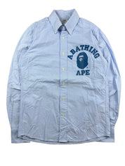 Bape College Logo Print Longsleeve Shirt (S)