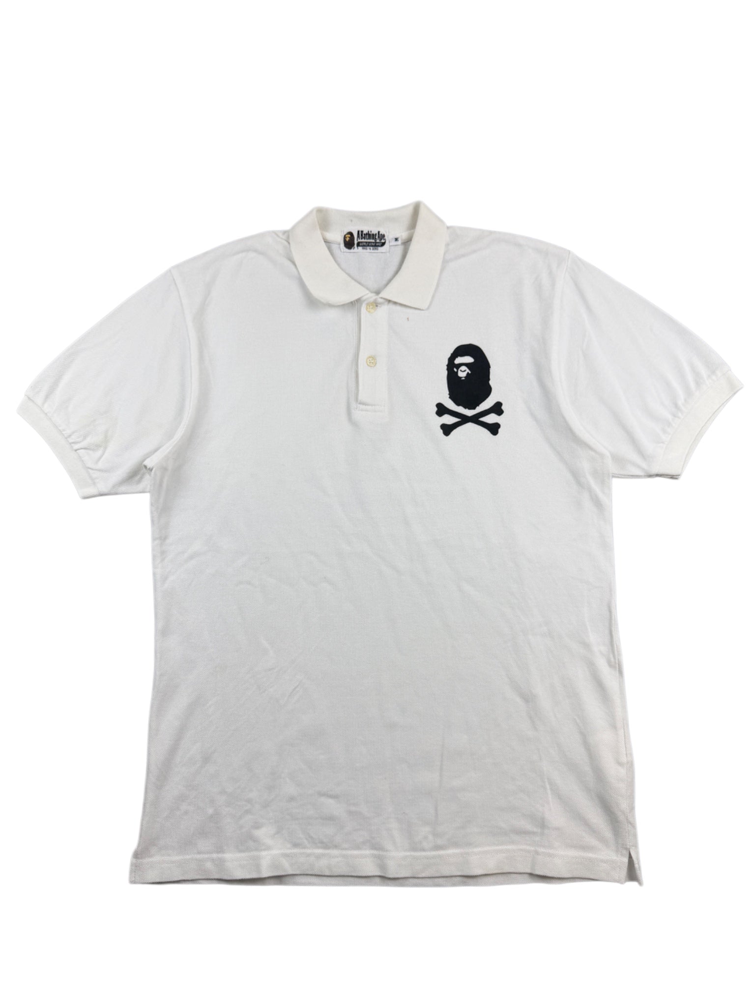 Bape Ape Head Crossbones Poloshirt (M)