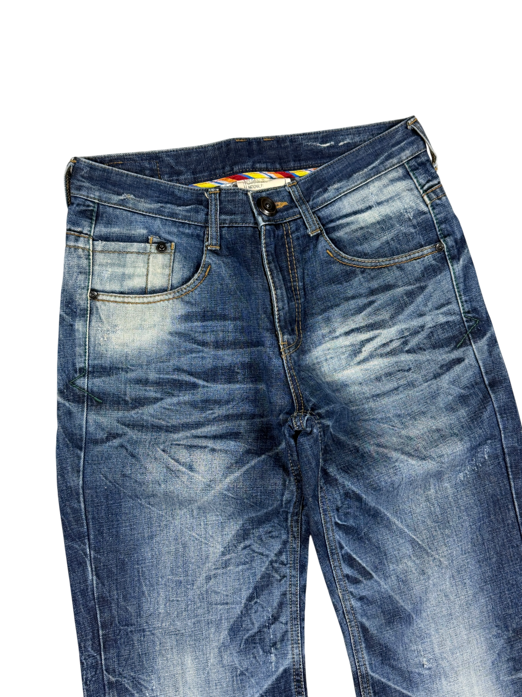 Crazy Washed Straight Jeans (S)