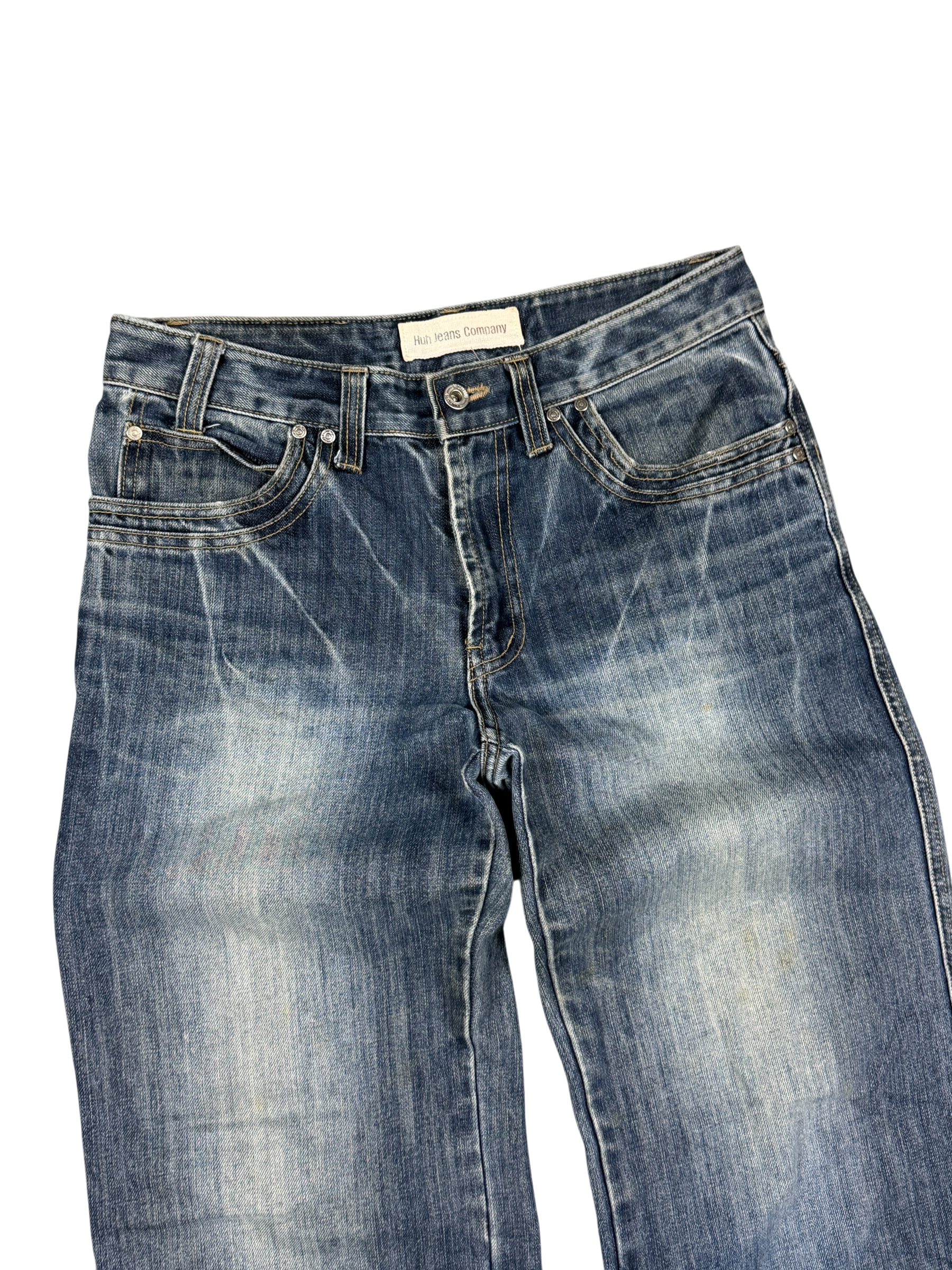 Crazy Washed Baggy/Bootcut Jeans (S)