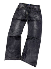 Vintage Washed Straight-Fit Jeans (S)