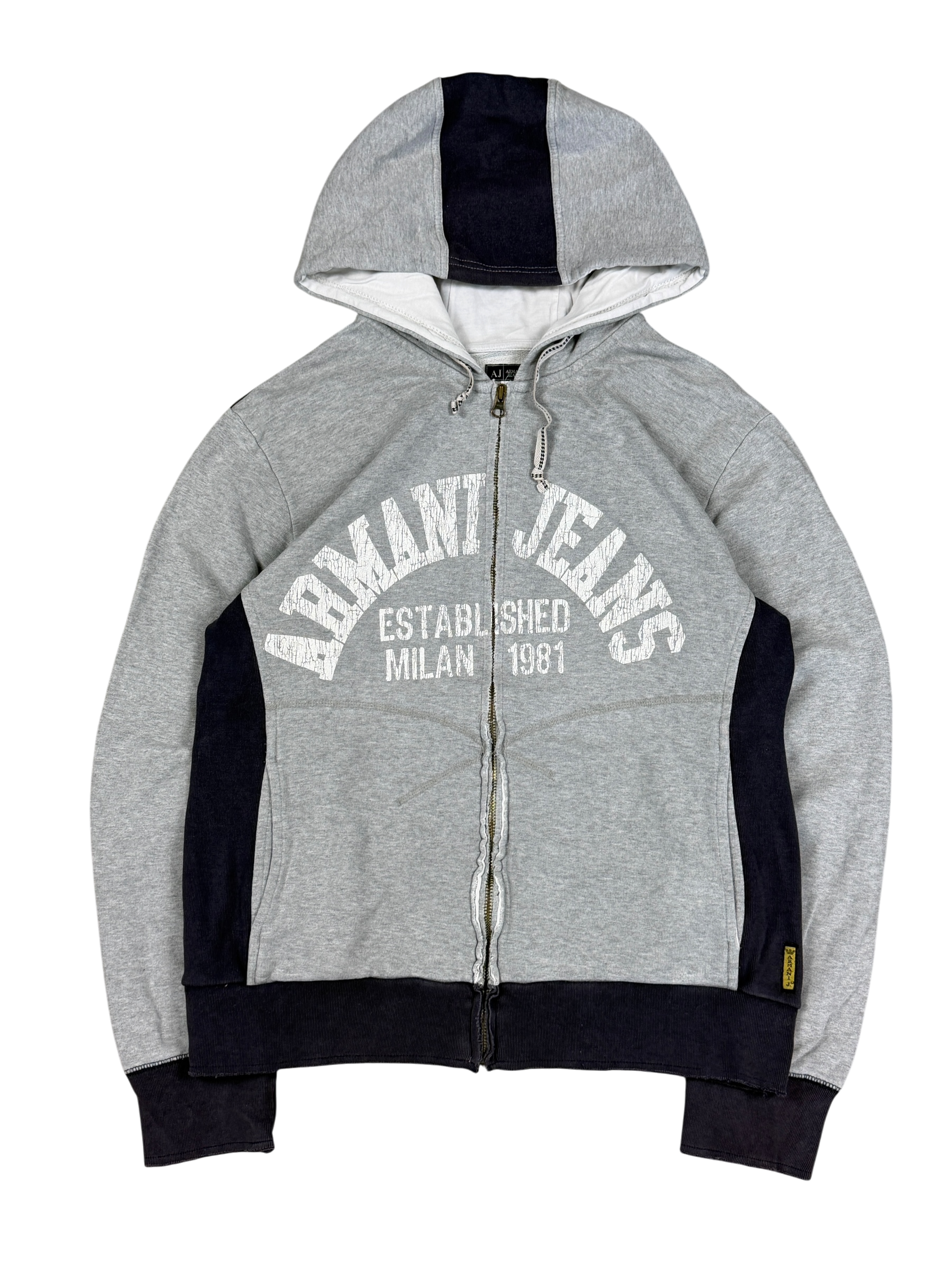 Armani Vintage Big Logo Zip Hoodie (S)