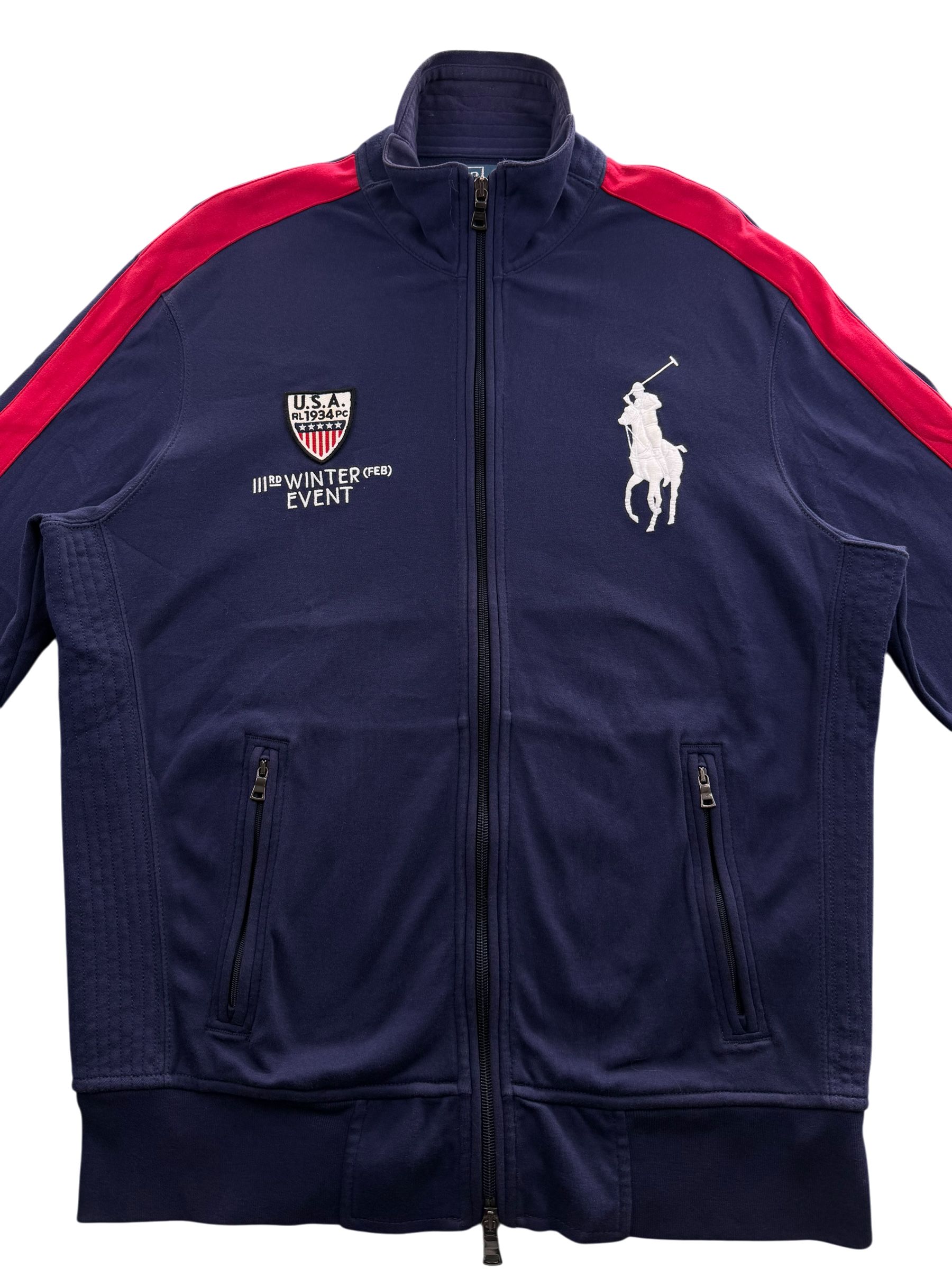Ralph Lauren Big Pony USA Zip Hoodie (M)