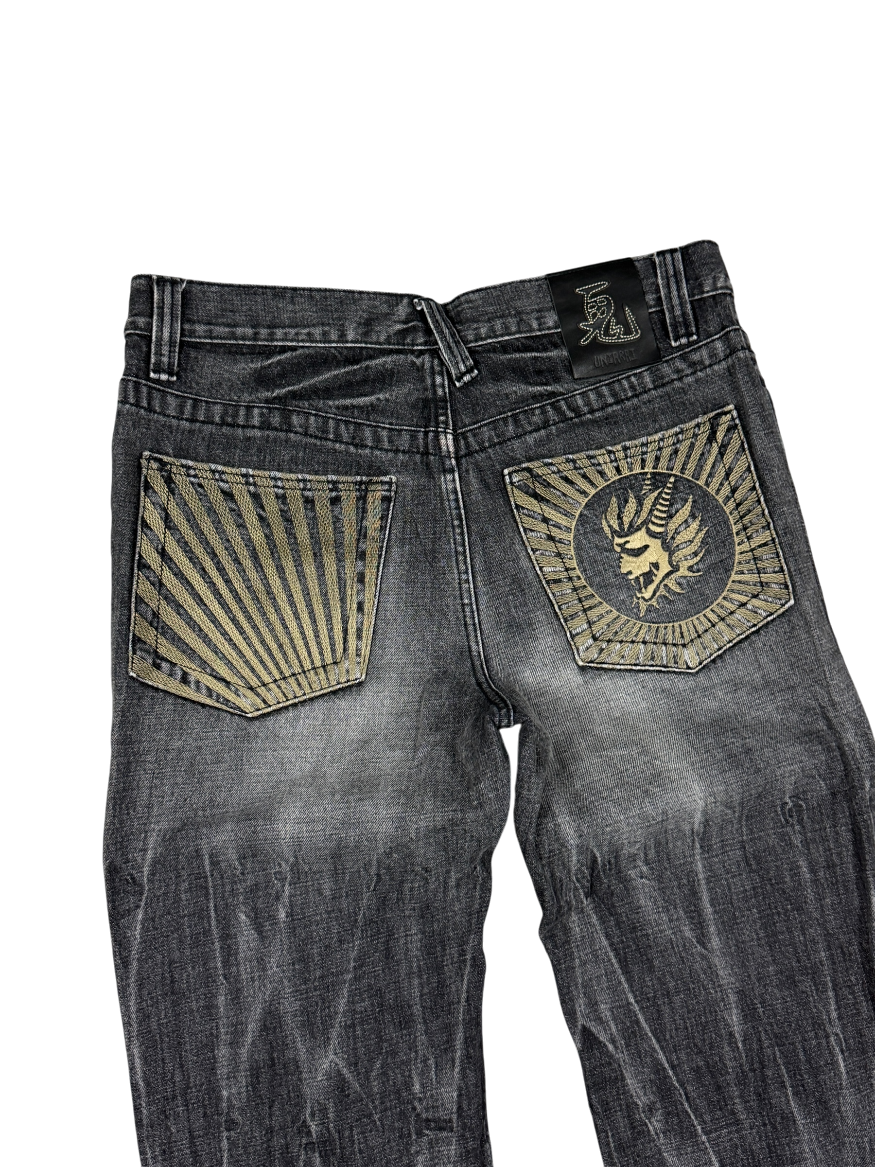 Crazy Washed Straight Jeans (L)