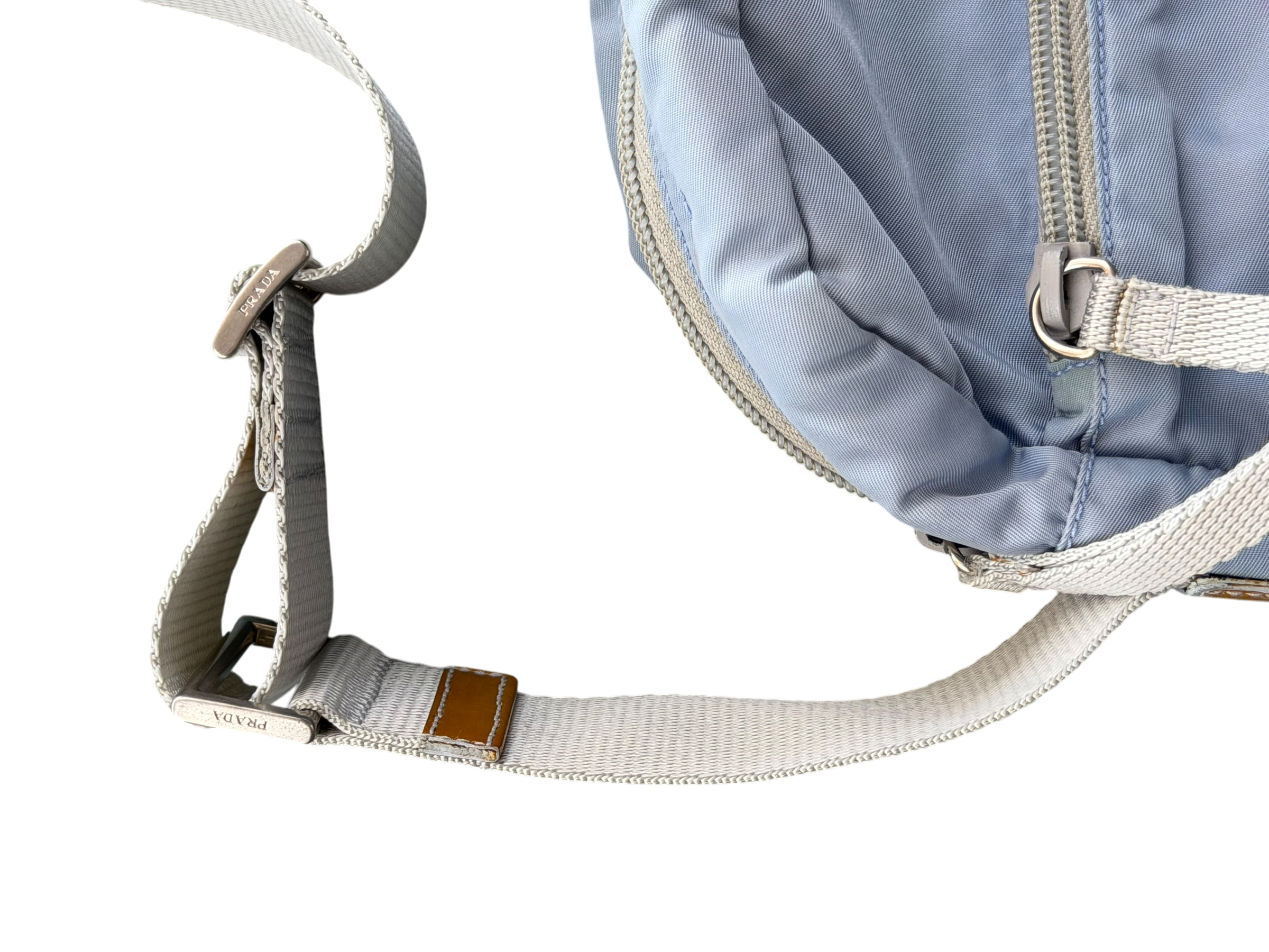 Prada Nylon Umhängetasche Babyblue