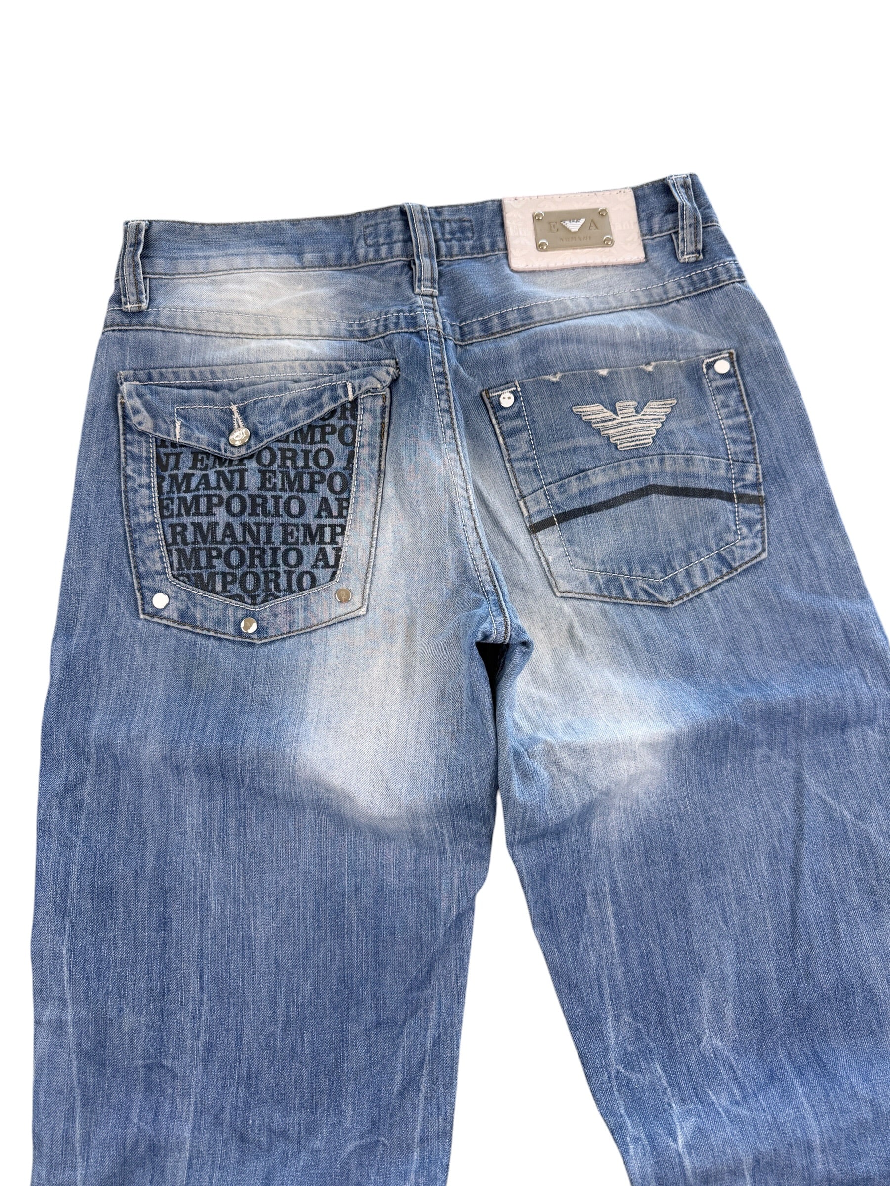 Armani vintage washed Big Logo Jeans (S-M)