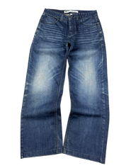 Vintage Washed Baggy/Bootcut Jeans (S)