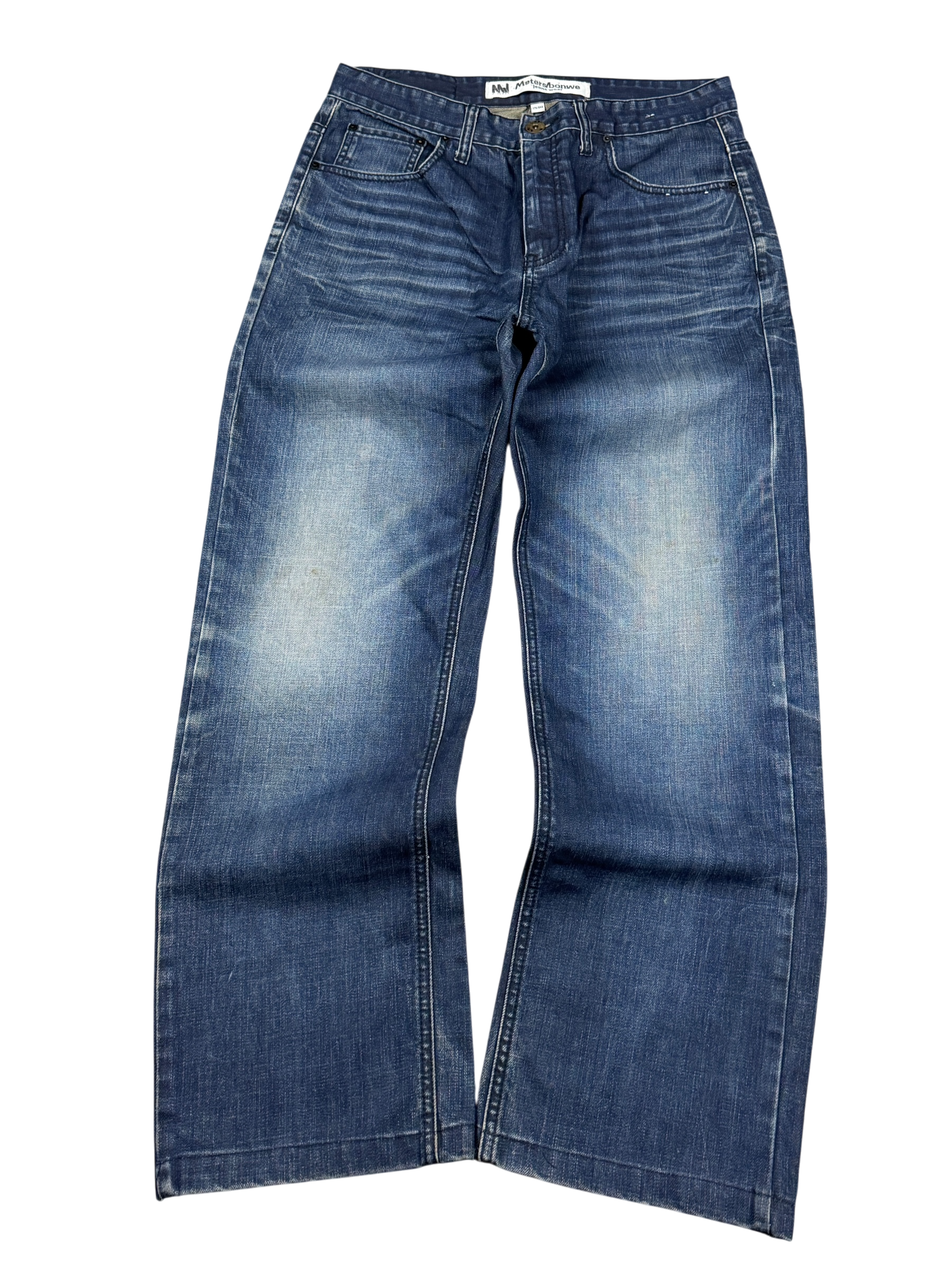 Vintage Washed Baggy/Bootcut Jeans (S)
