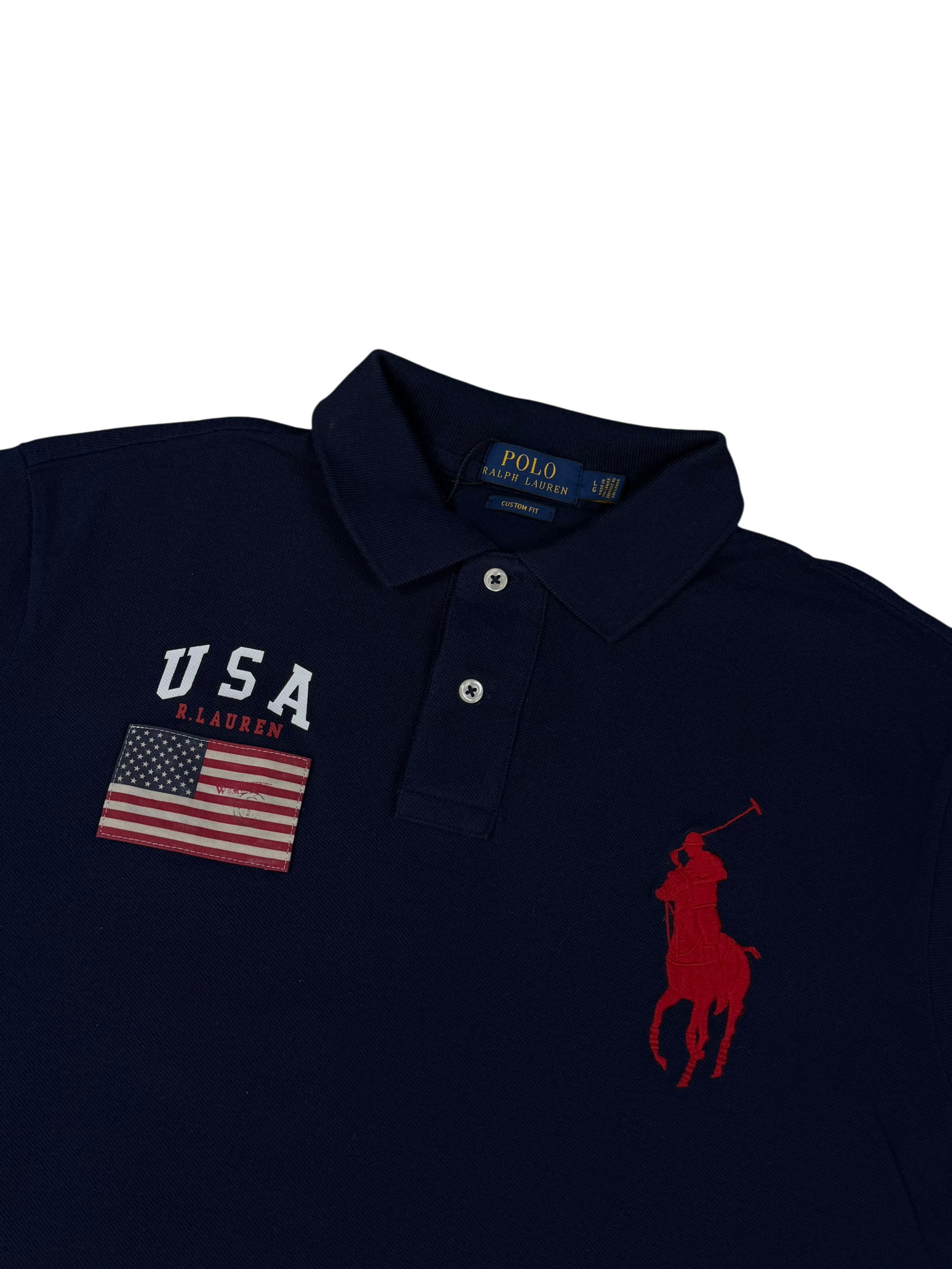 Ralph Lauren Big Pony USA Polo Shirt (L)