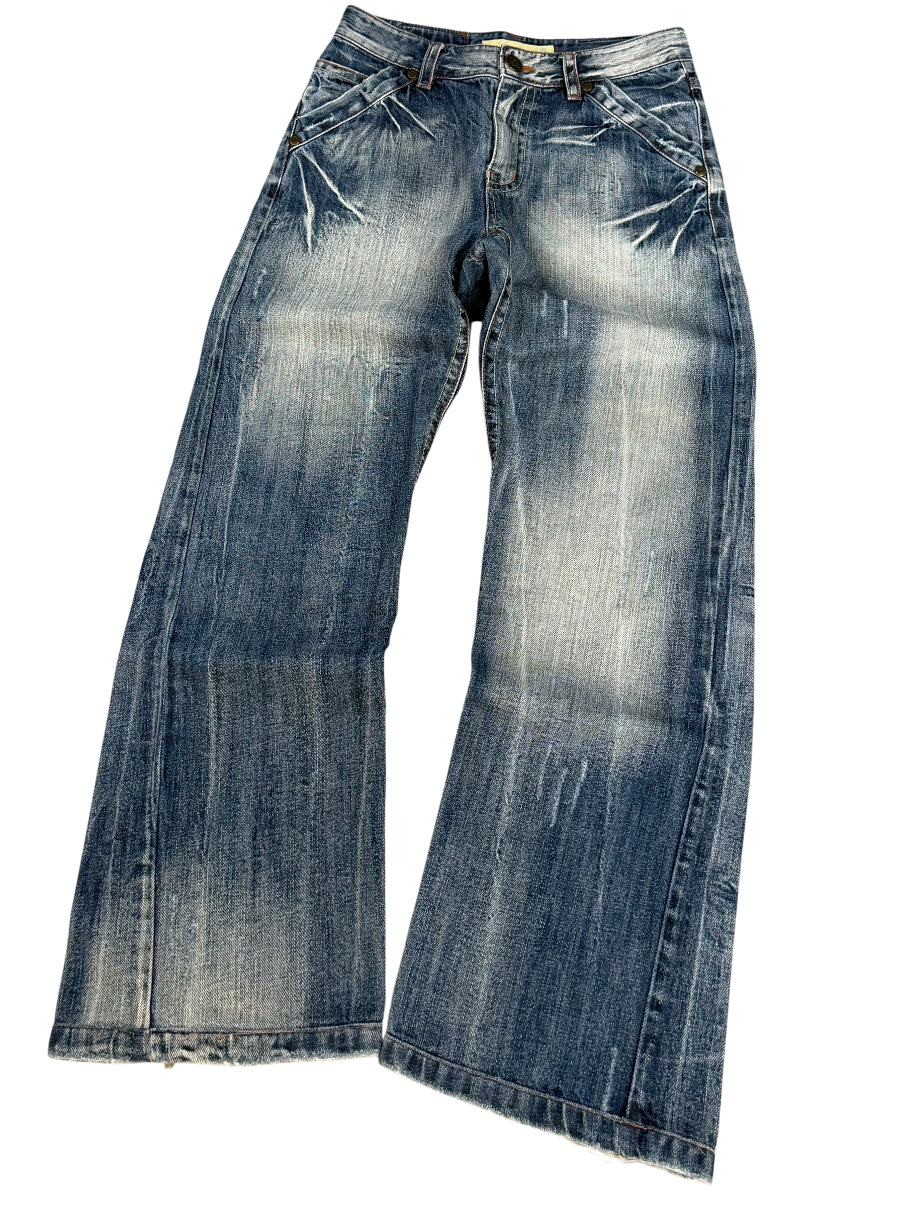 Crazy Washed Bootcut Jeans (S)