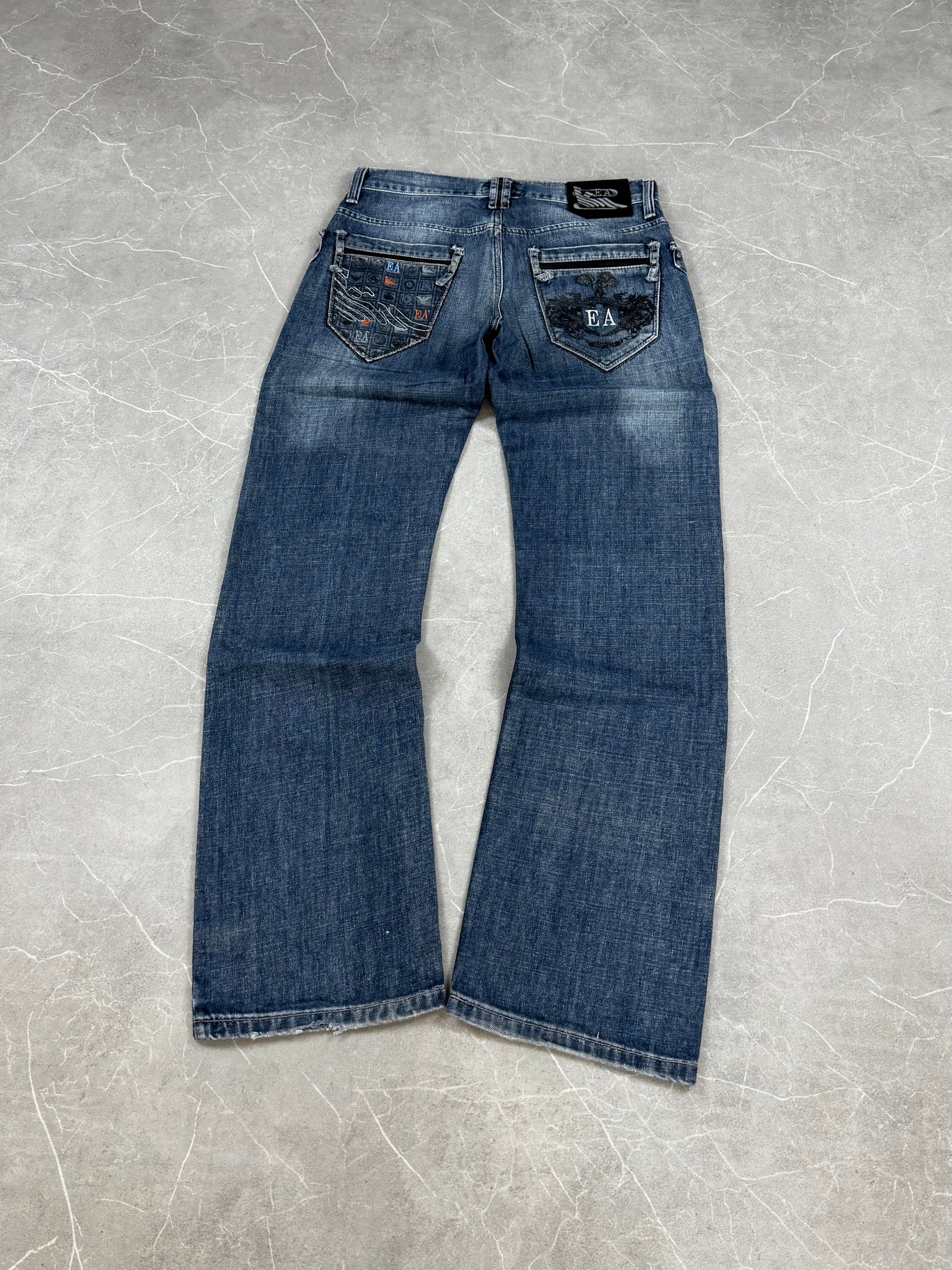 Armani Vintage Biglogo Bootcut Jeans (M)