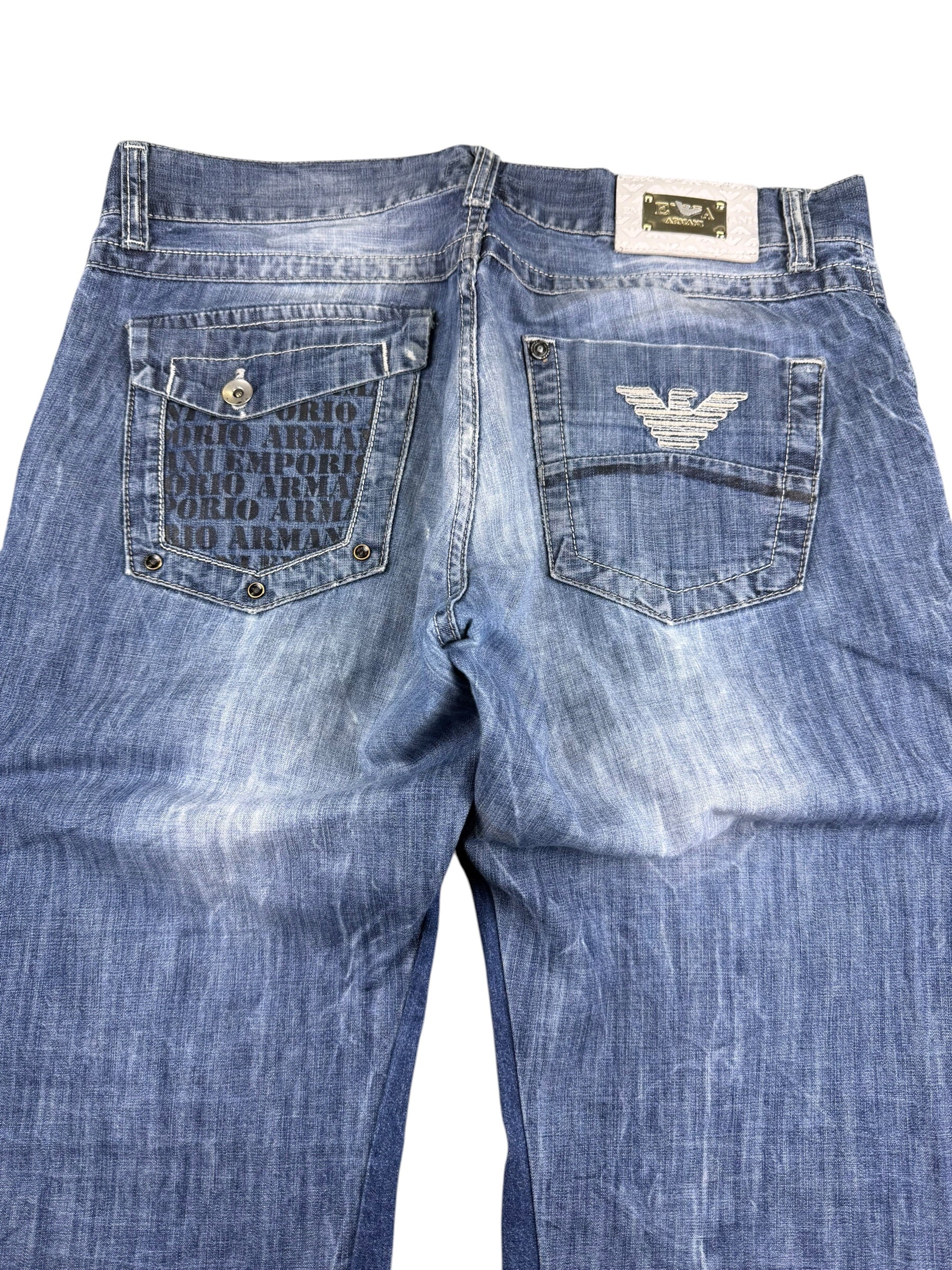 Armani Big Logo Bootcut Jeans (M-L)