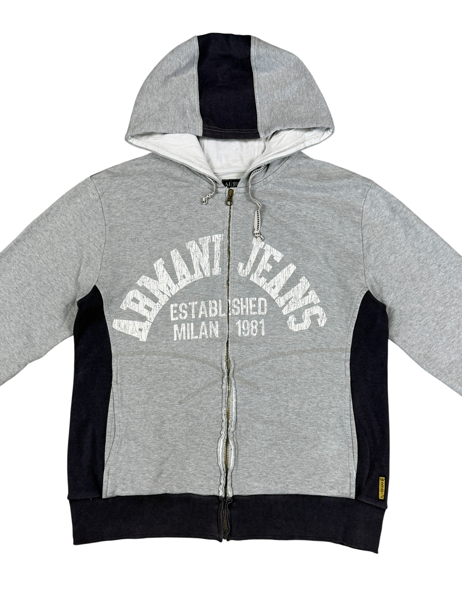 Armani Vintage Big Logo Zip Hoodie (S)