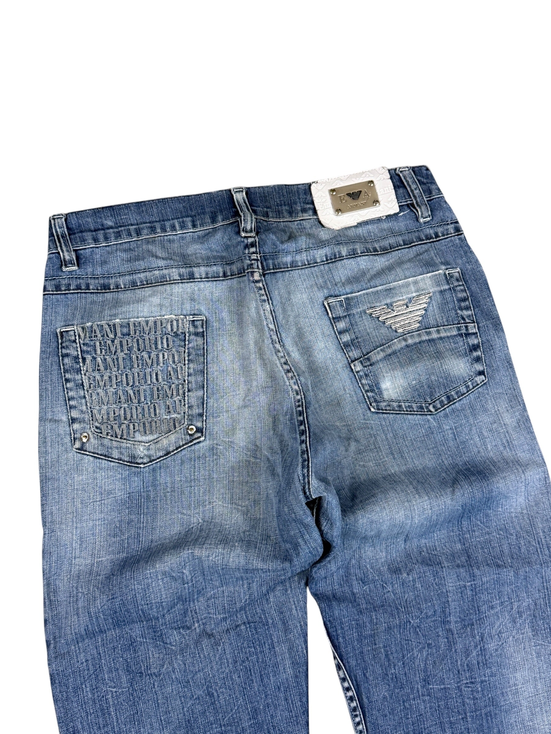Armani vintage Big Logo Bootcut Jeans (S-M)