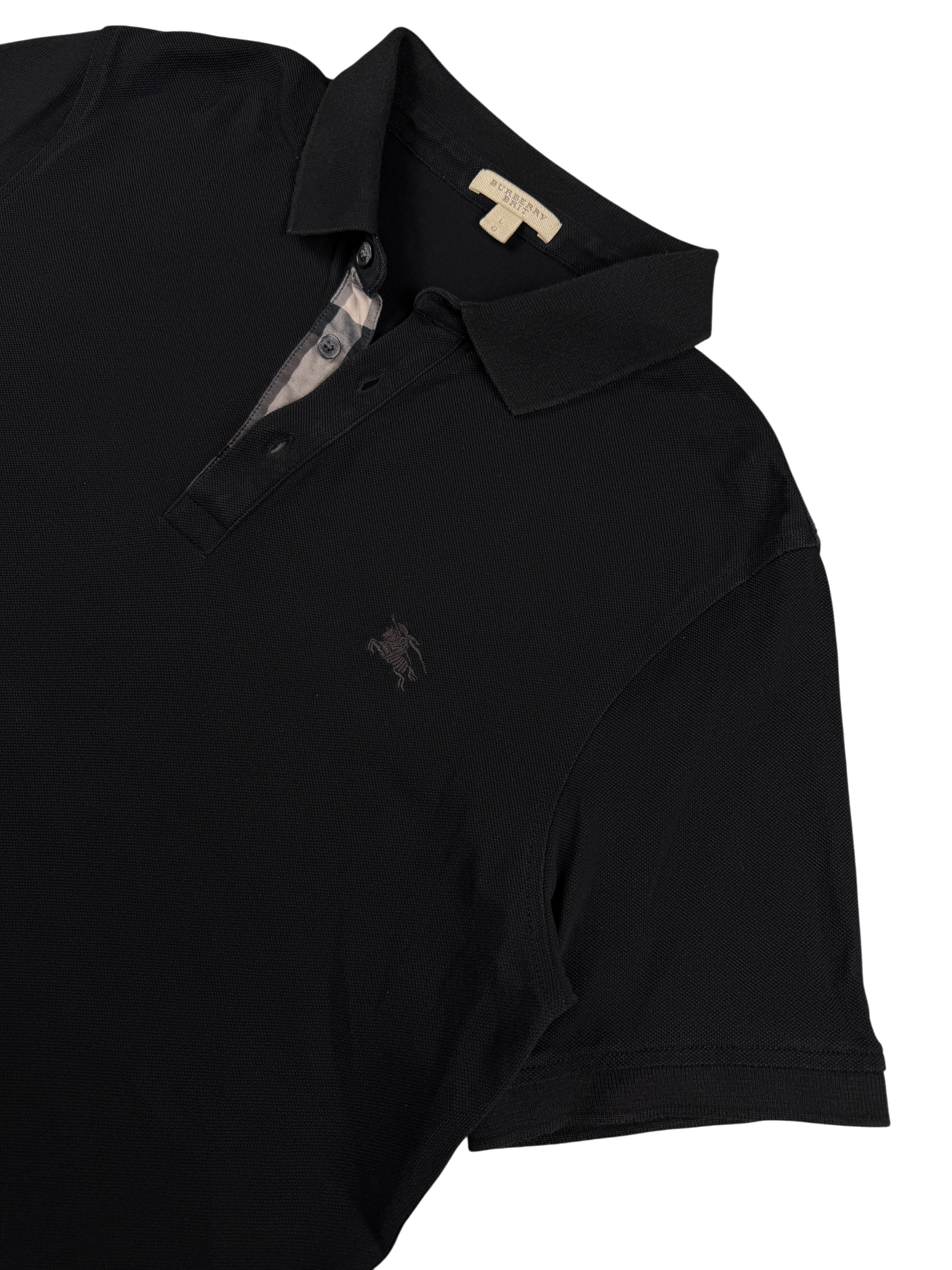 Burberry vintage Slimfit Poloshirt *Black on Black (L)