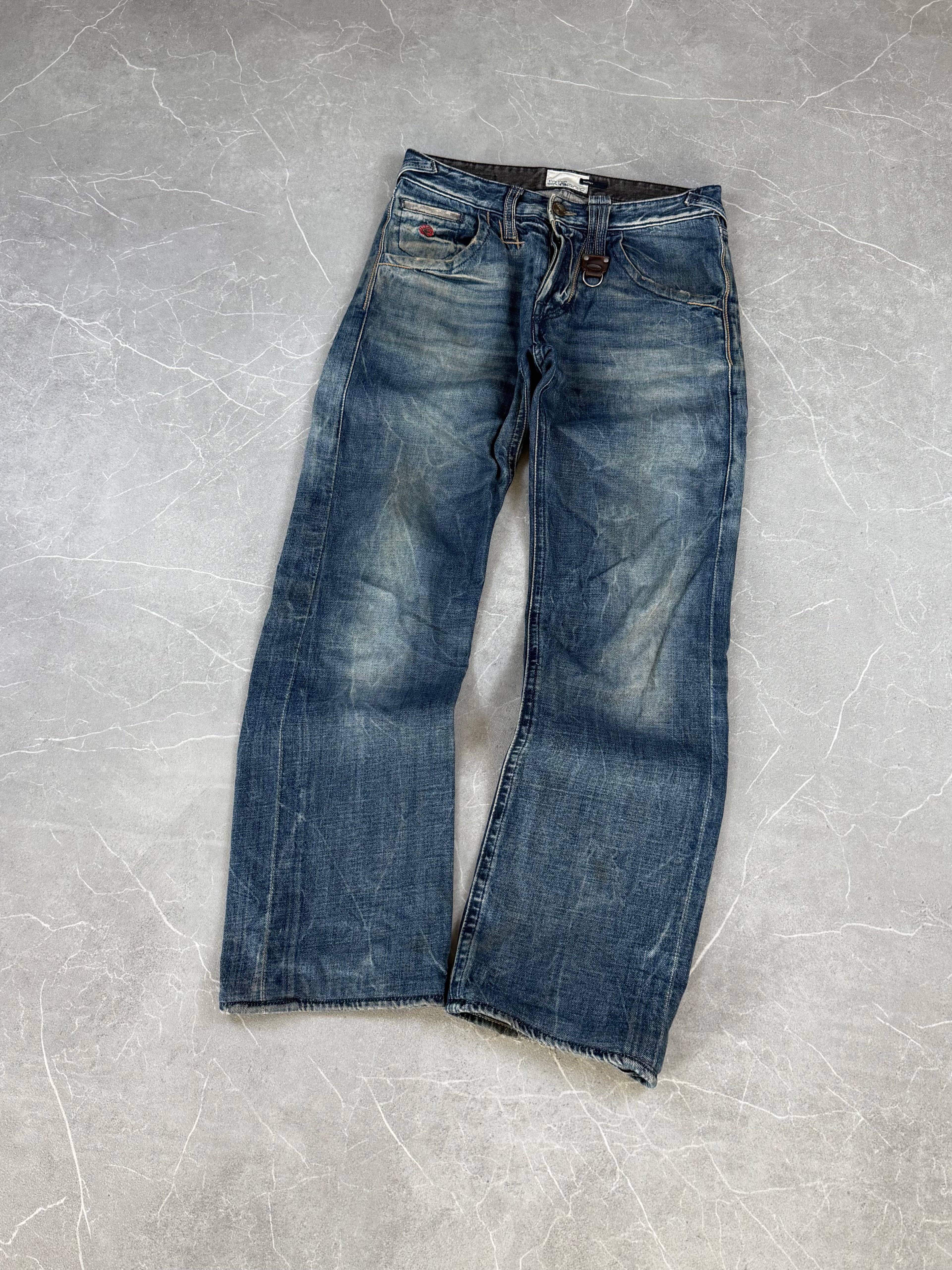 Vintage Washed Straight Jeans (S)