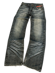 Ultra Washed Straight/Bootleg Jeans (S)