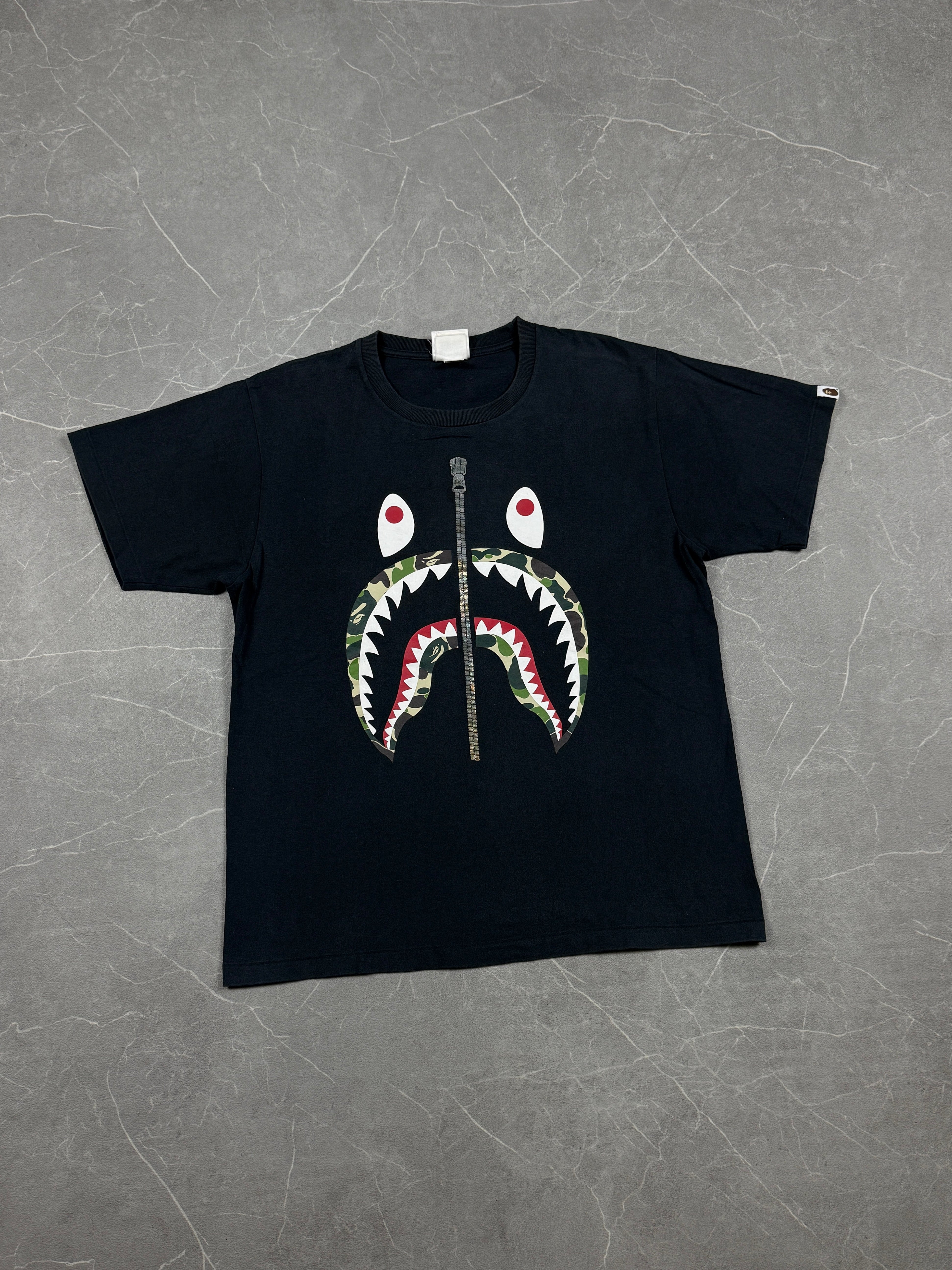 Bape Camo Sharkzip T-Shirt (M)