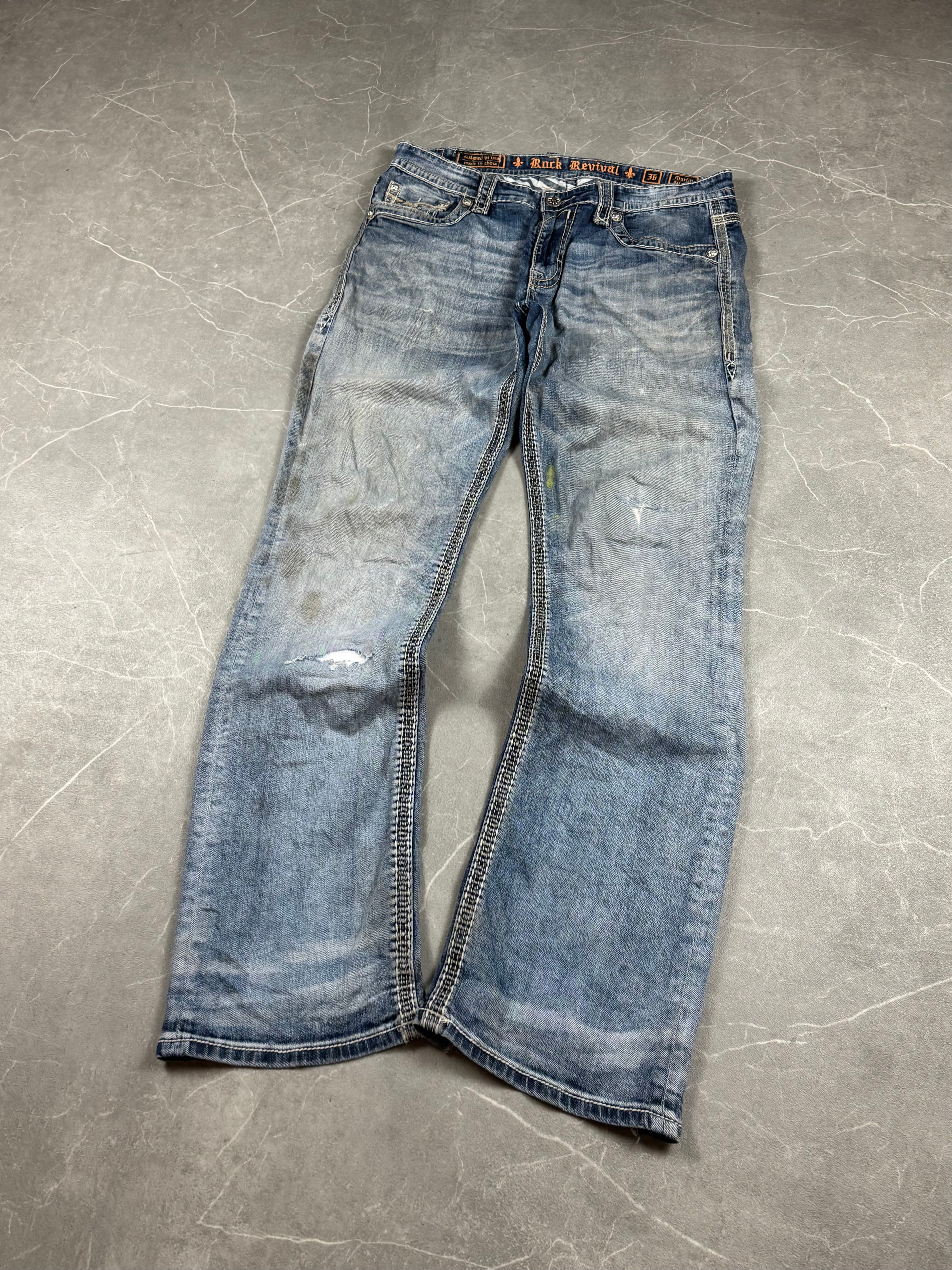 Rock Revival washed Jeans (L)