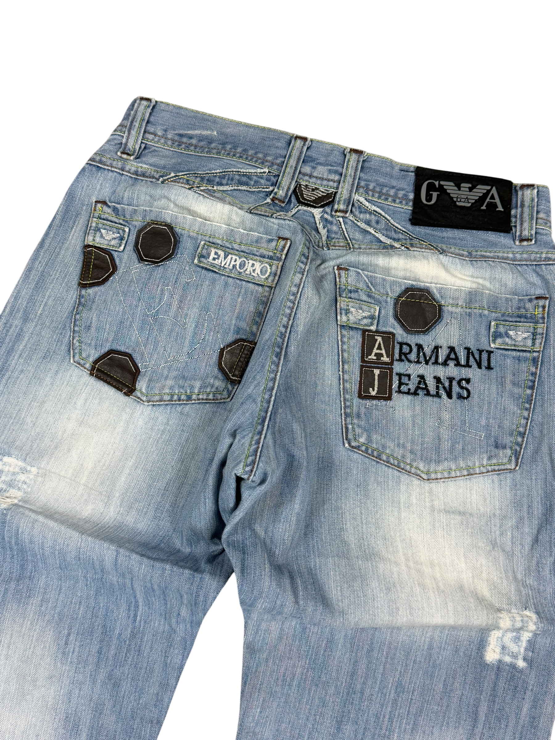 Armani Big Logo Bootcut Jeans (S)