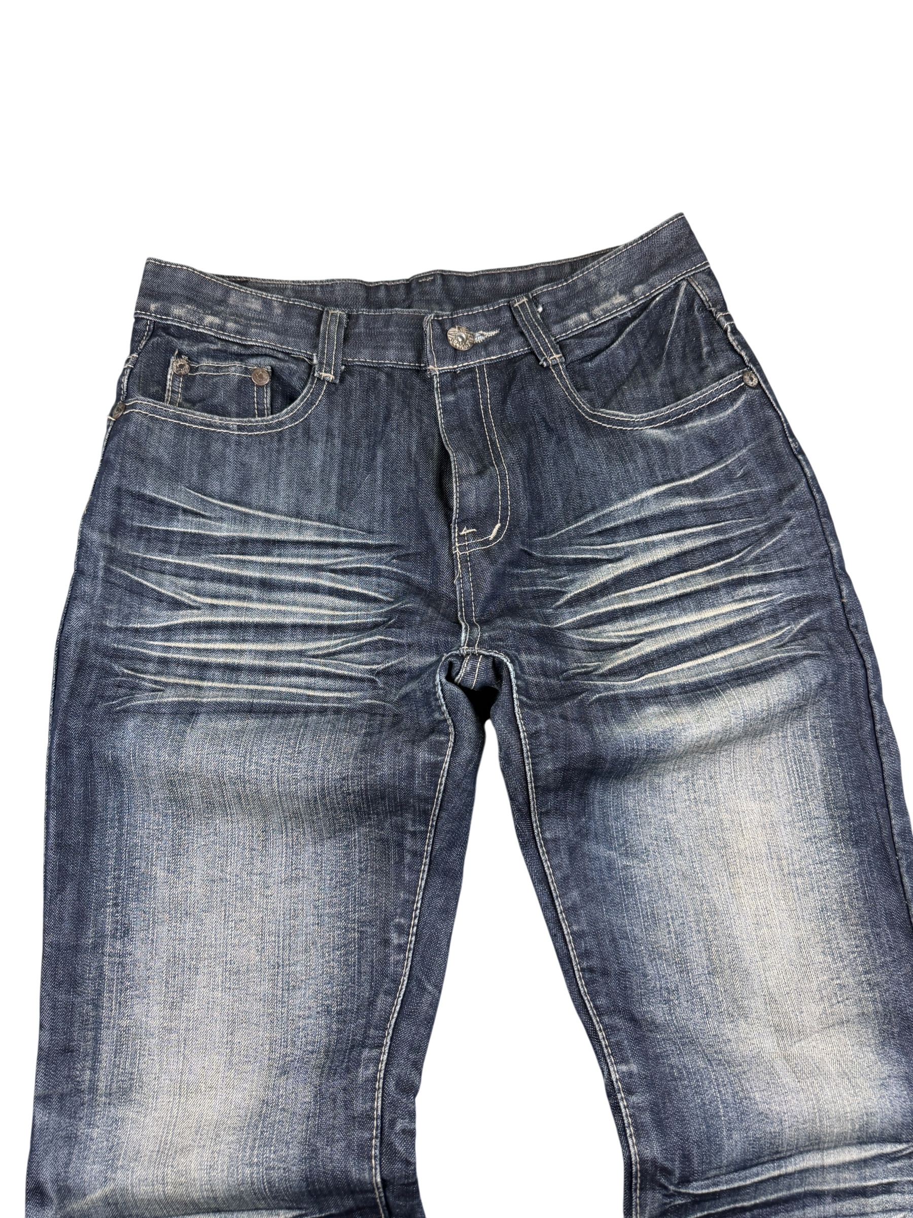 Crazy washed Straight Jeans (S)