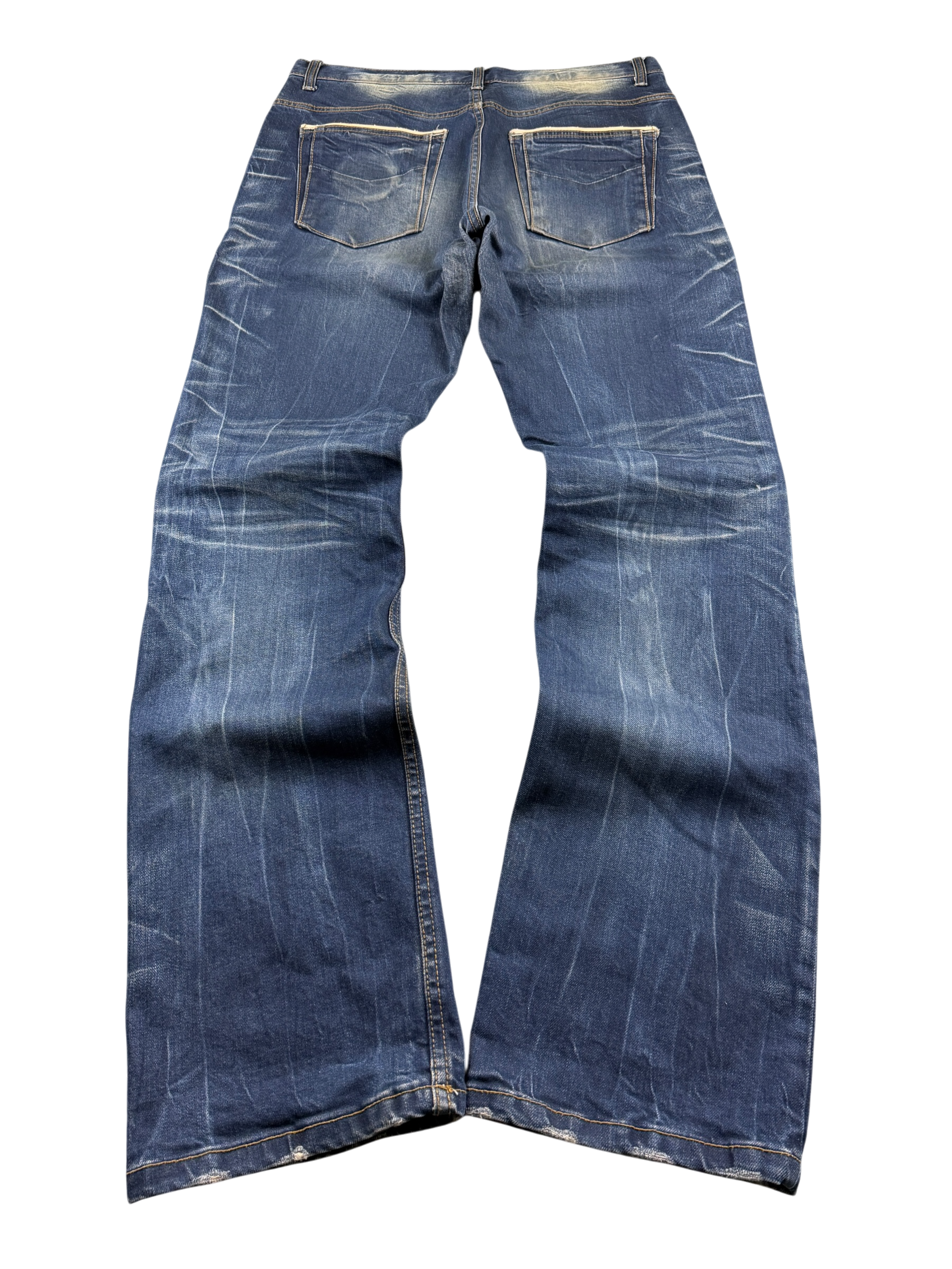 Crazy washed Straight Jeans (L)