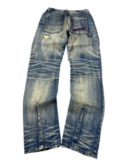Crazy washed Straight Jeans (S-M)