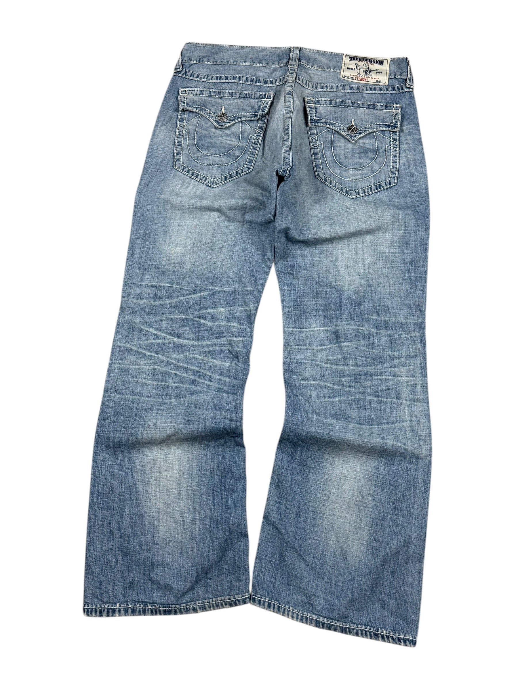 True Religion Washed Bootcut Jeans (L)
