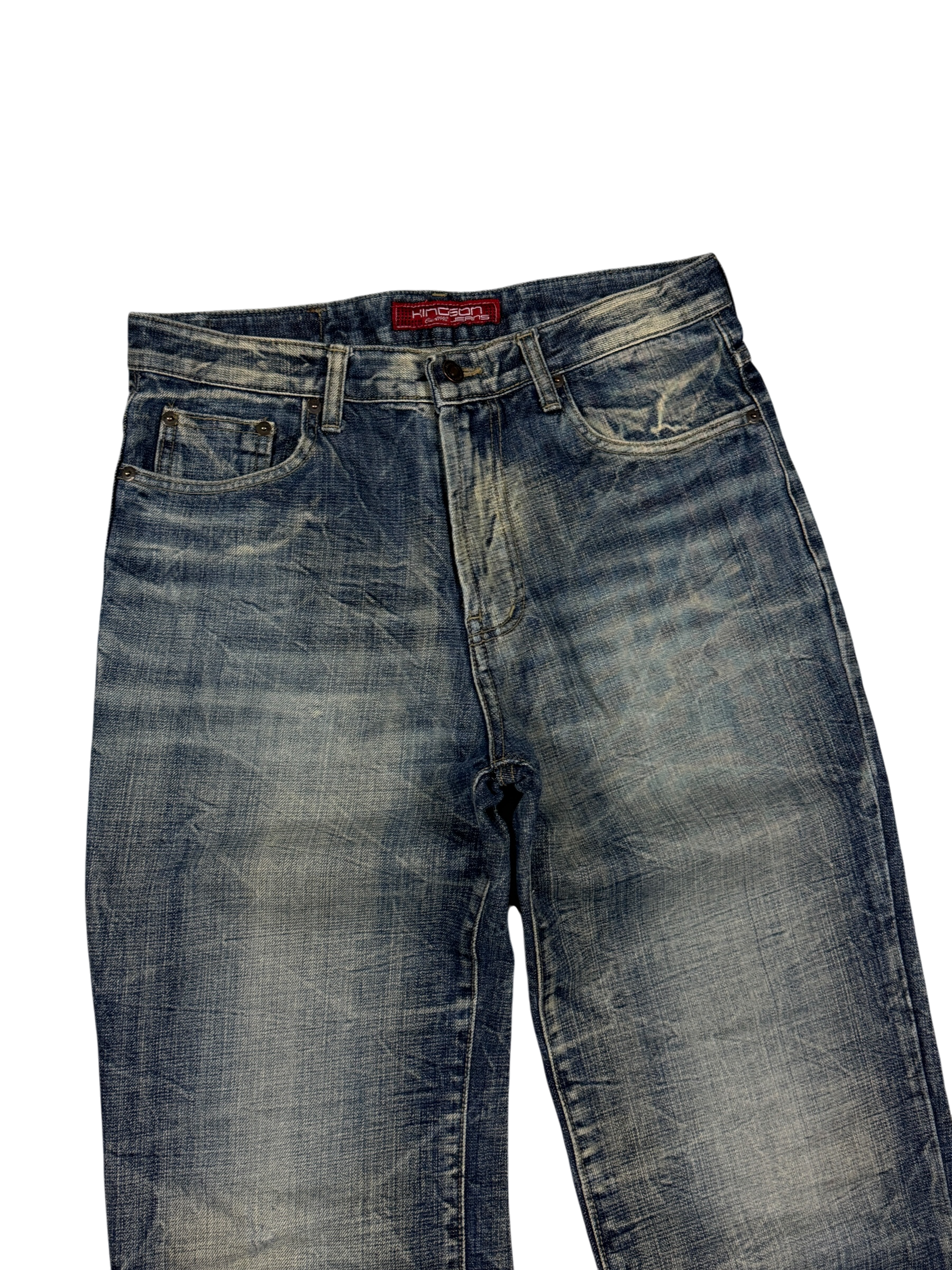 Crazy washed Straight Jeans (S)