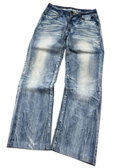 Washed Straight-Fit Jeans (XS)