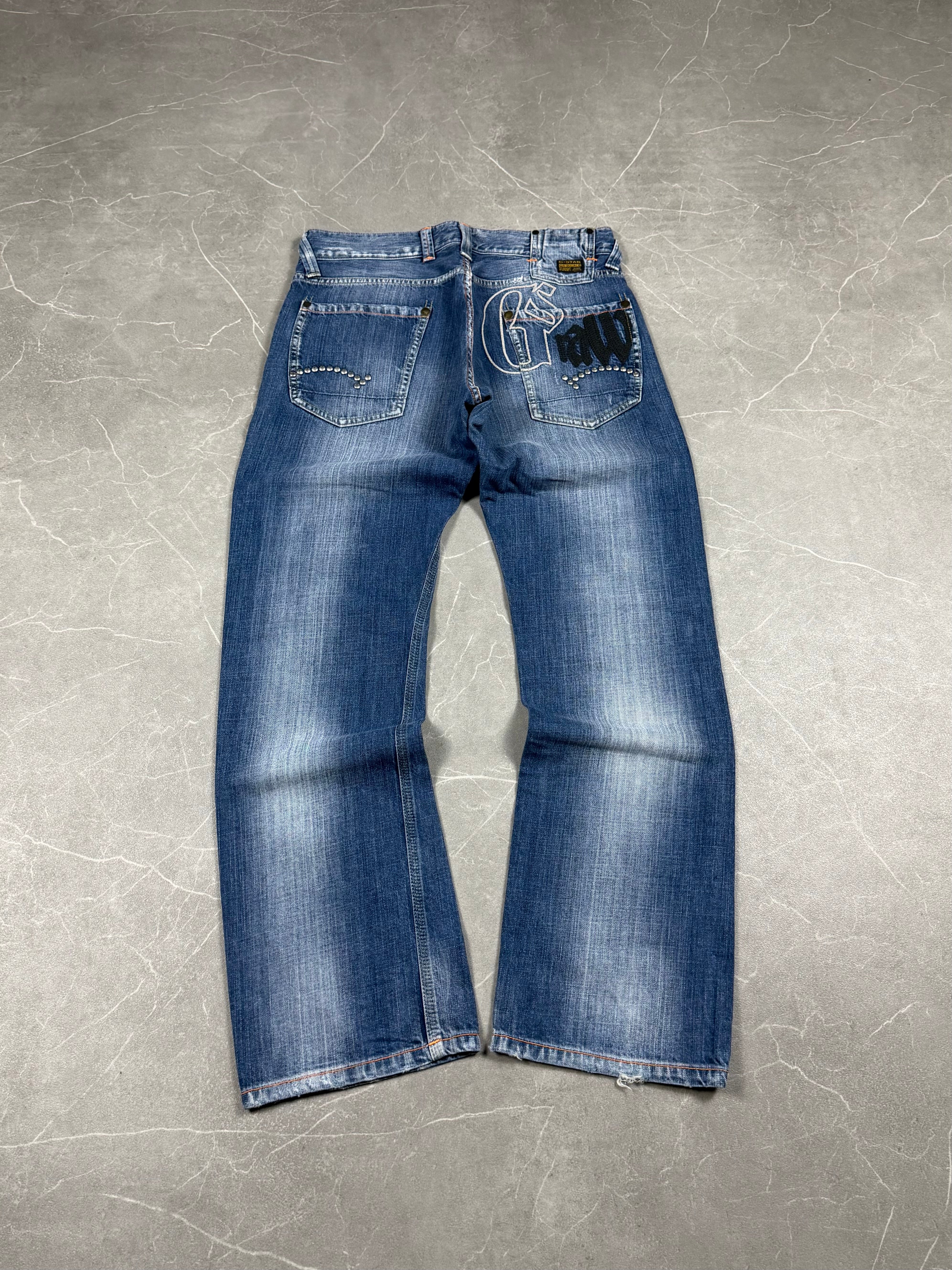 Rare G-Star RAW Big Logo washed Jeans (S-M)