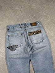 Armani Big Logo Bootcut Jeans (XS)