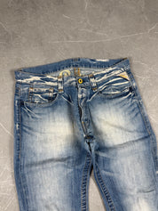 Replay washed/Bootcut vintage Big Logo Jeans (M-L)
