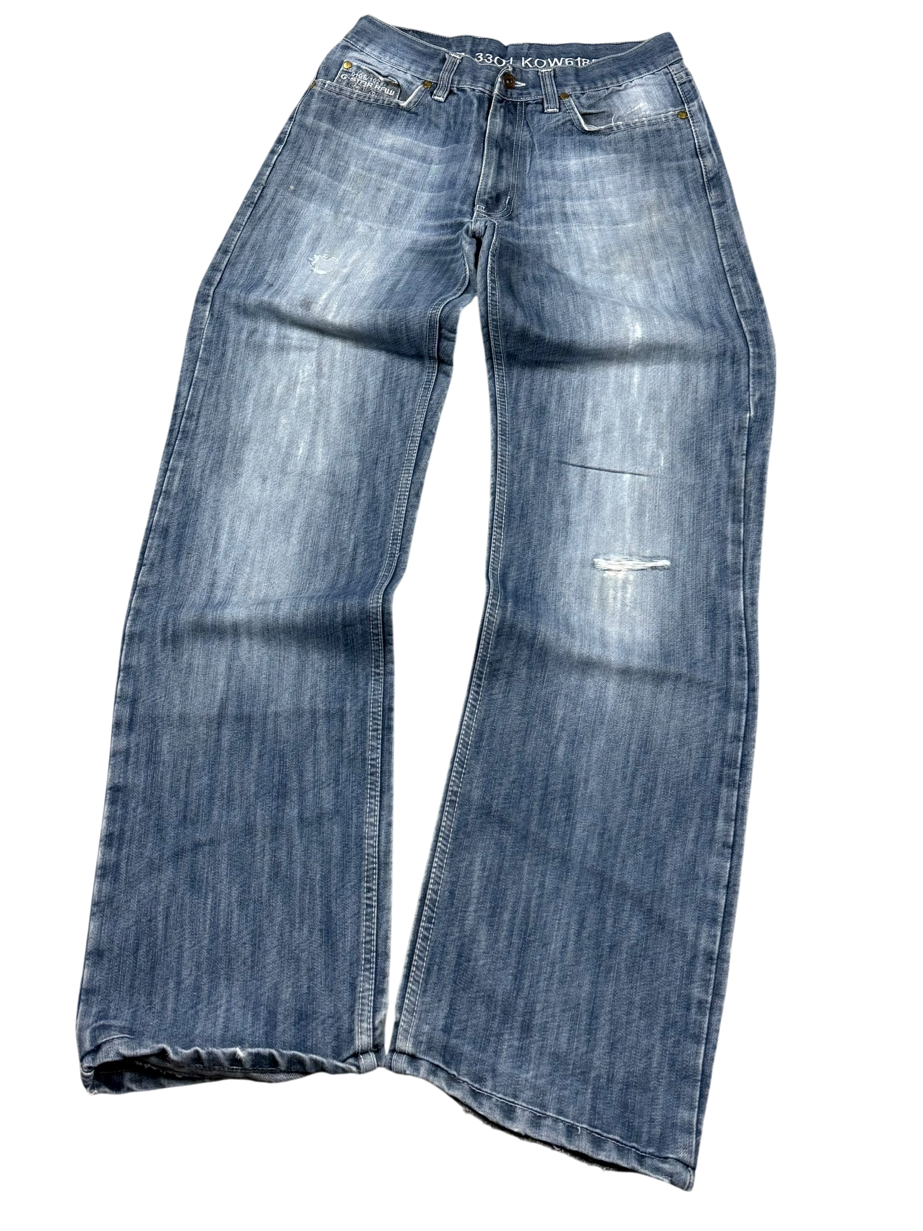 G-Star Logo Straight-Fit Jeans (XS)