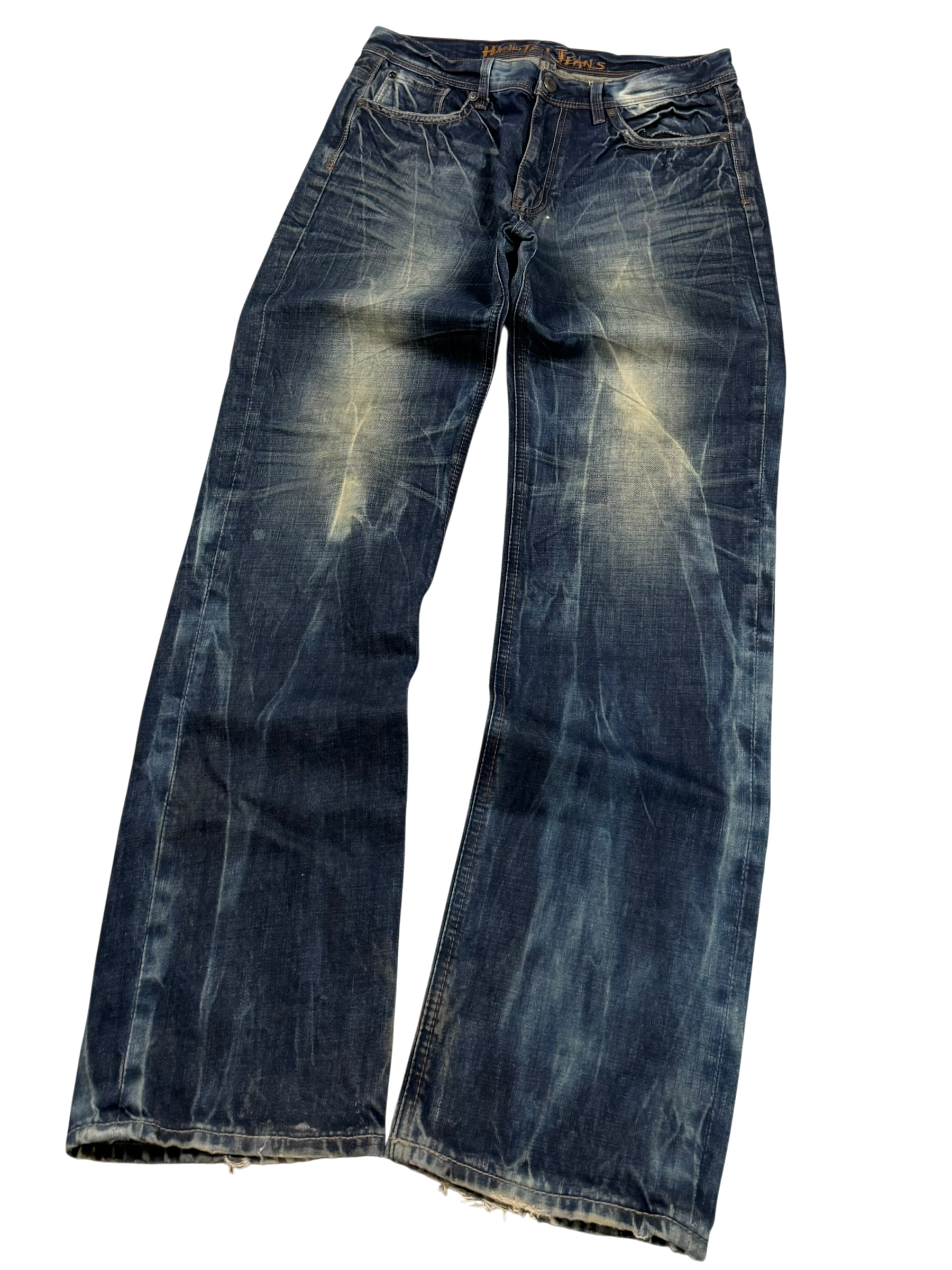 Crazy Washed Straight Fit Jeans (S-M)