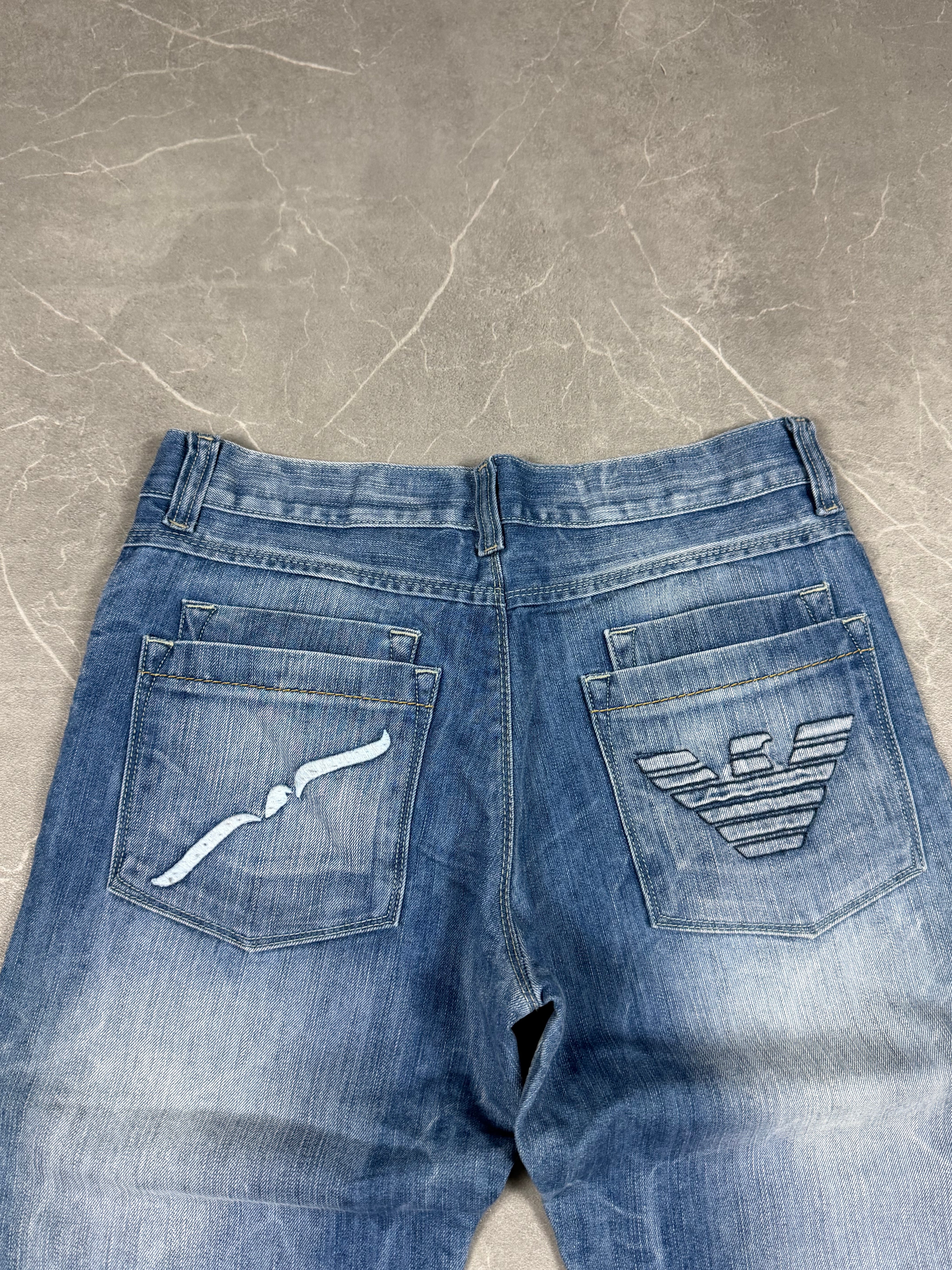 Armani washed Logo Jeans (M)
