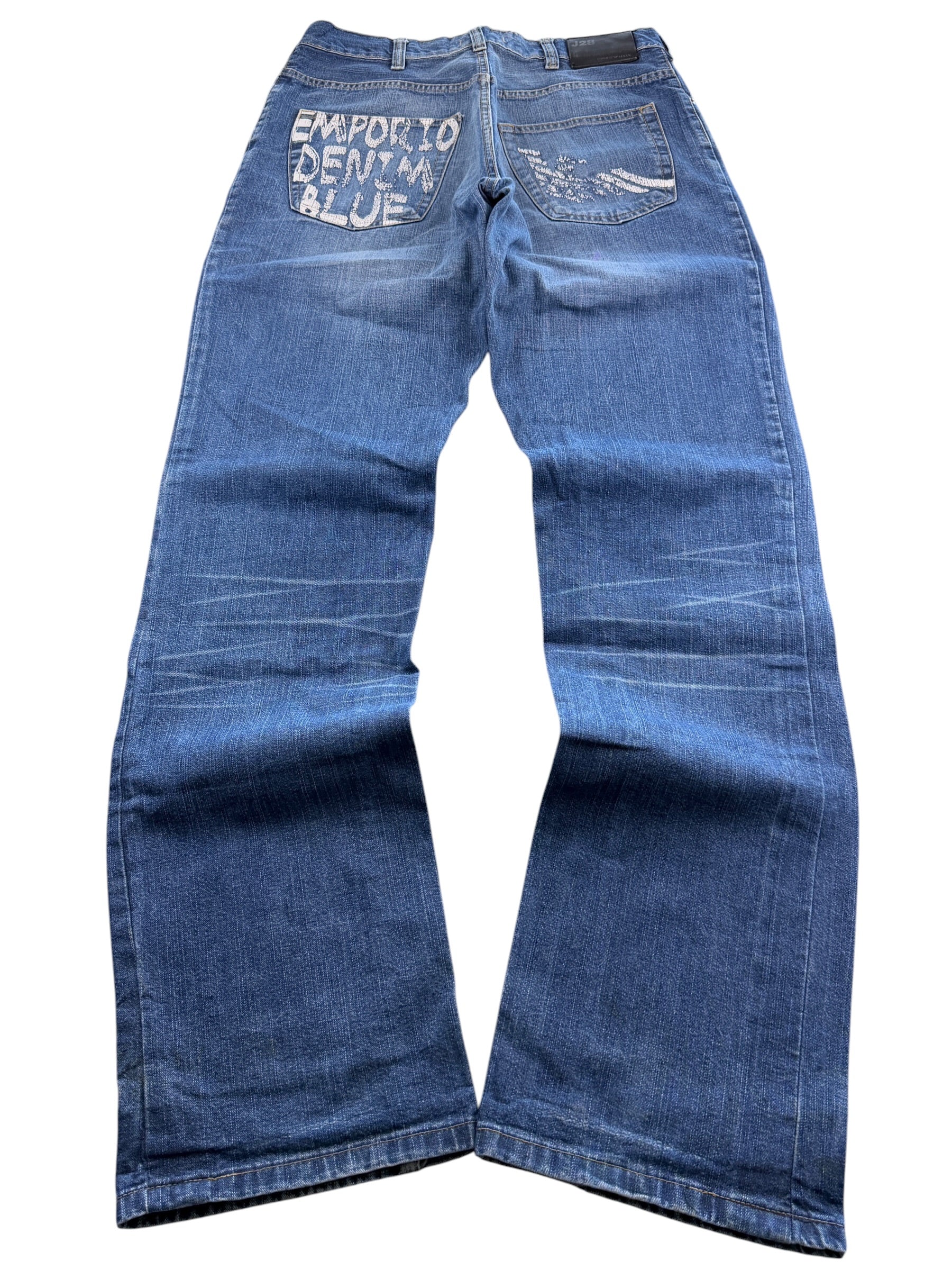 Armani vintage Big Logo Straight Jeans (S-M)