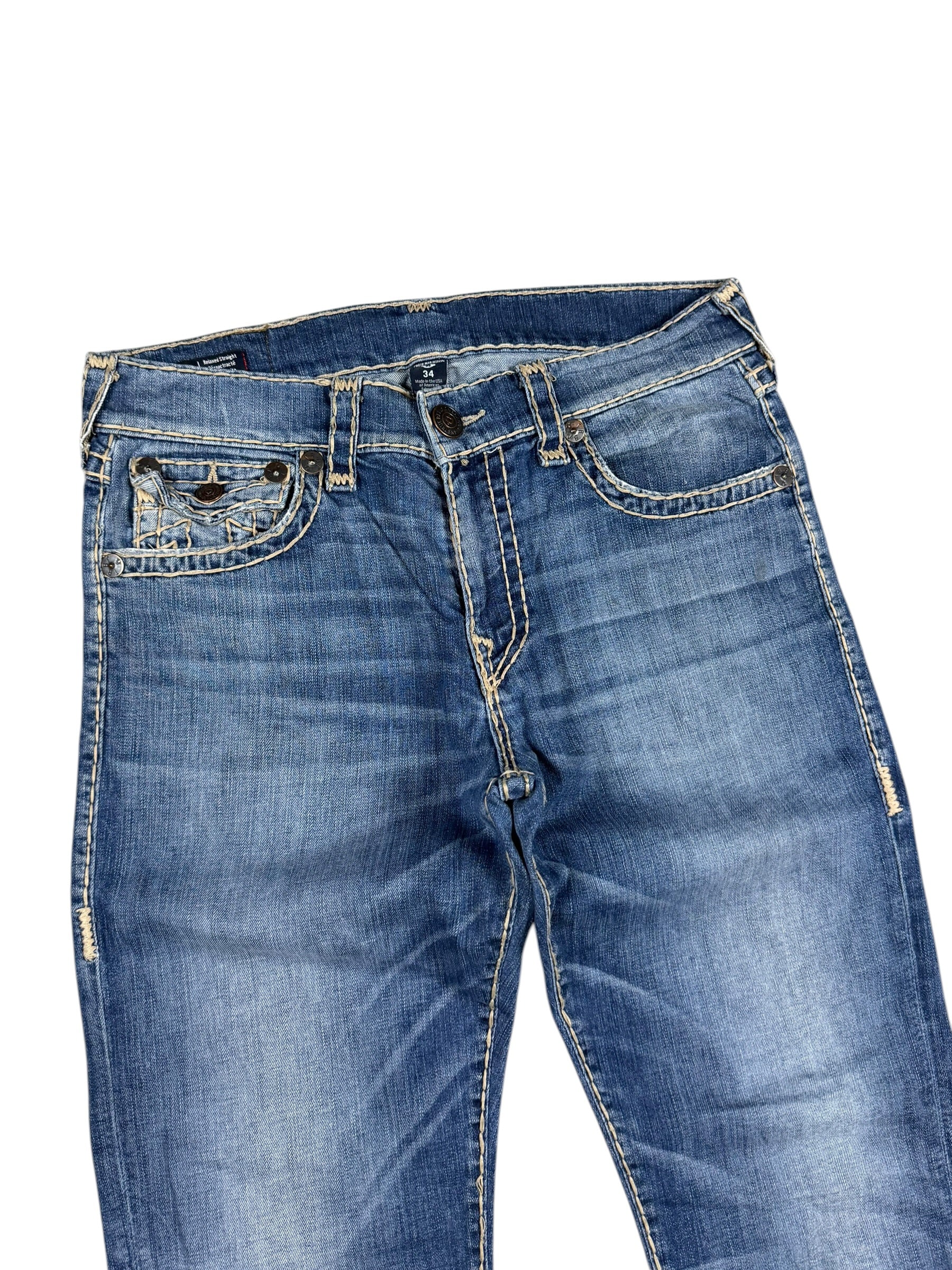 True Religion washed Straight Jeans (L)