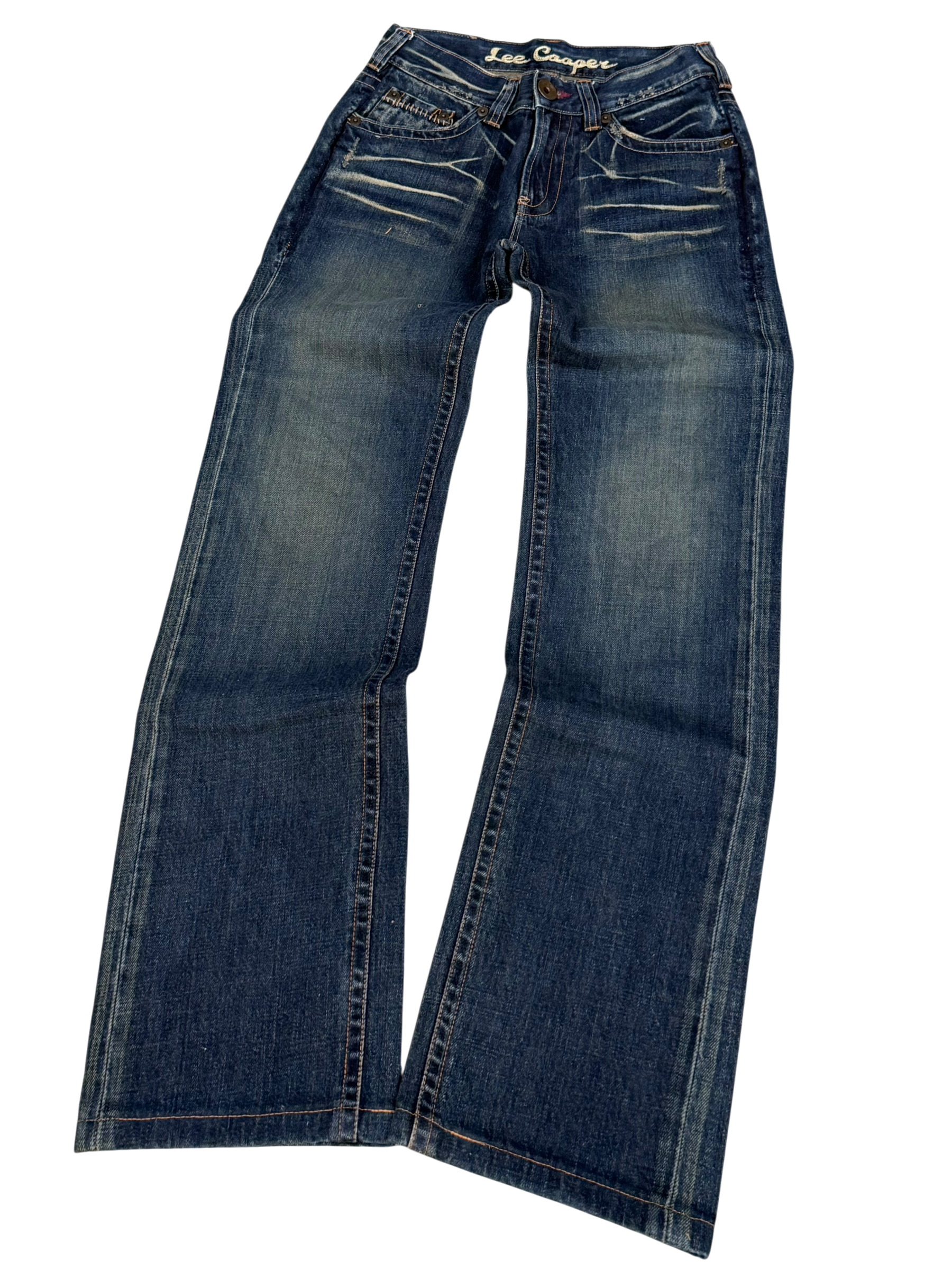 Washed Straight Jeans (XS)