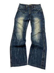 Crazy washed Straight Jeans (S)