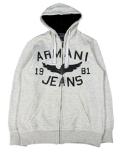Armani Jeans Logo Zip Hoodie (M)