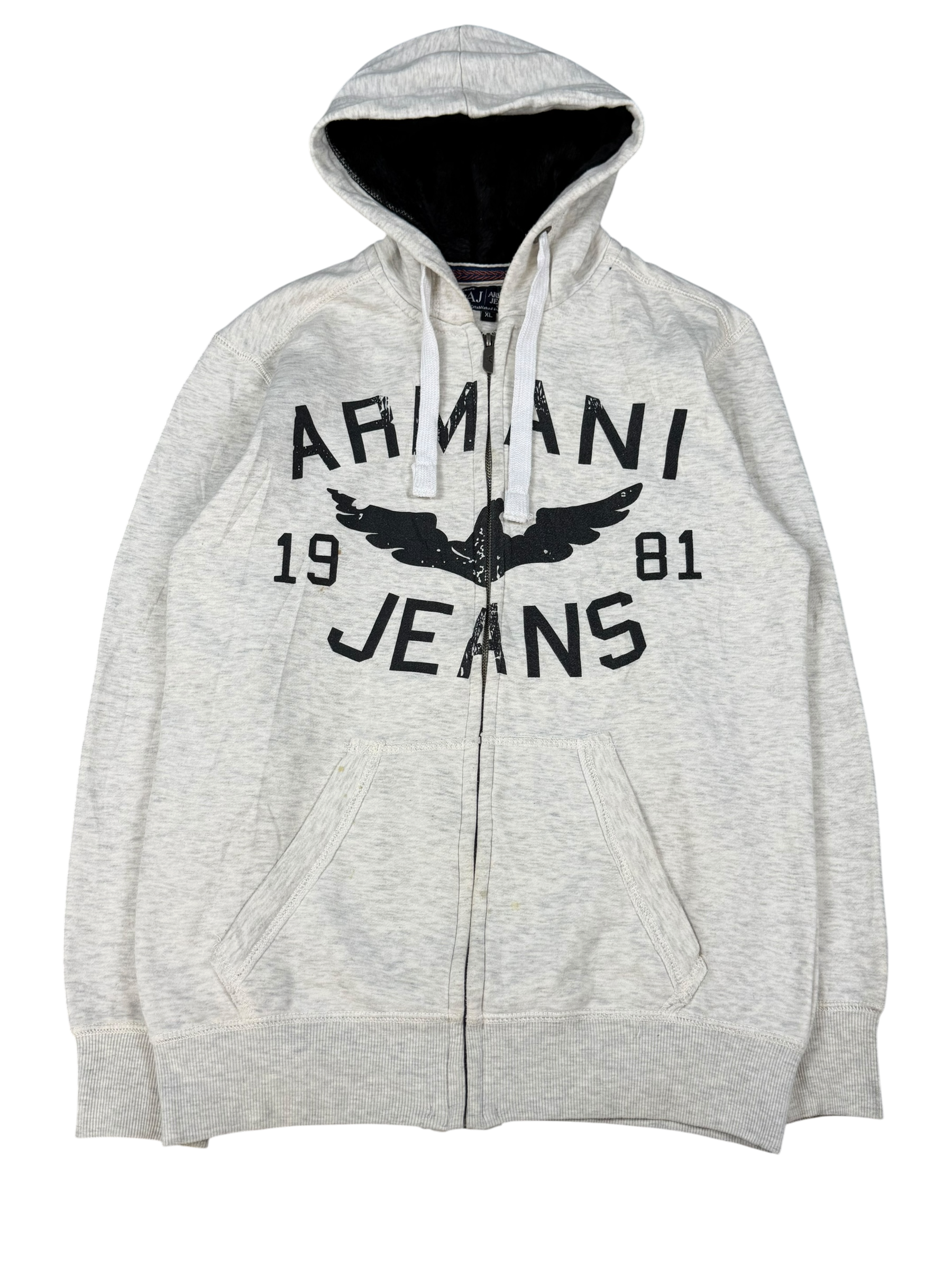 Armani Jeans Logo Zip Hoodie (M)