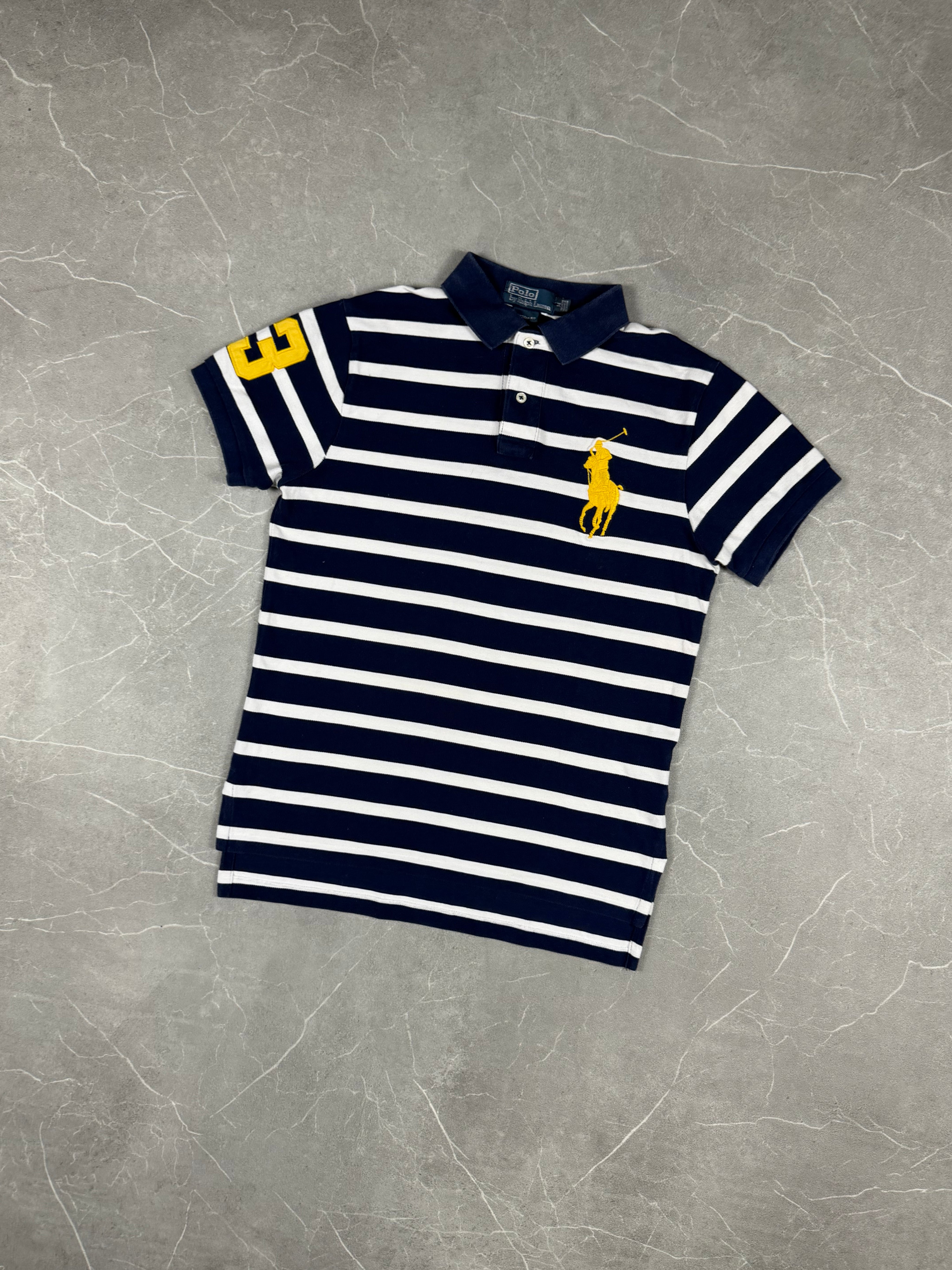Ralph Lauren Big Pony Striped Polo Shirt (M Slim Fit)