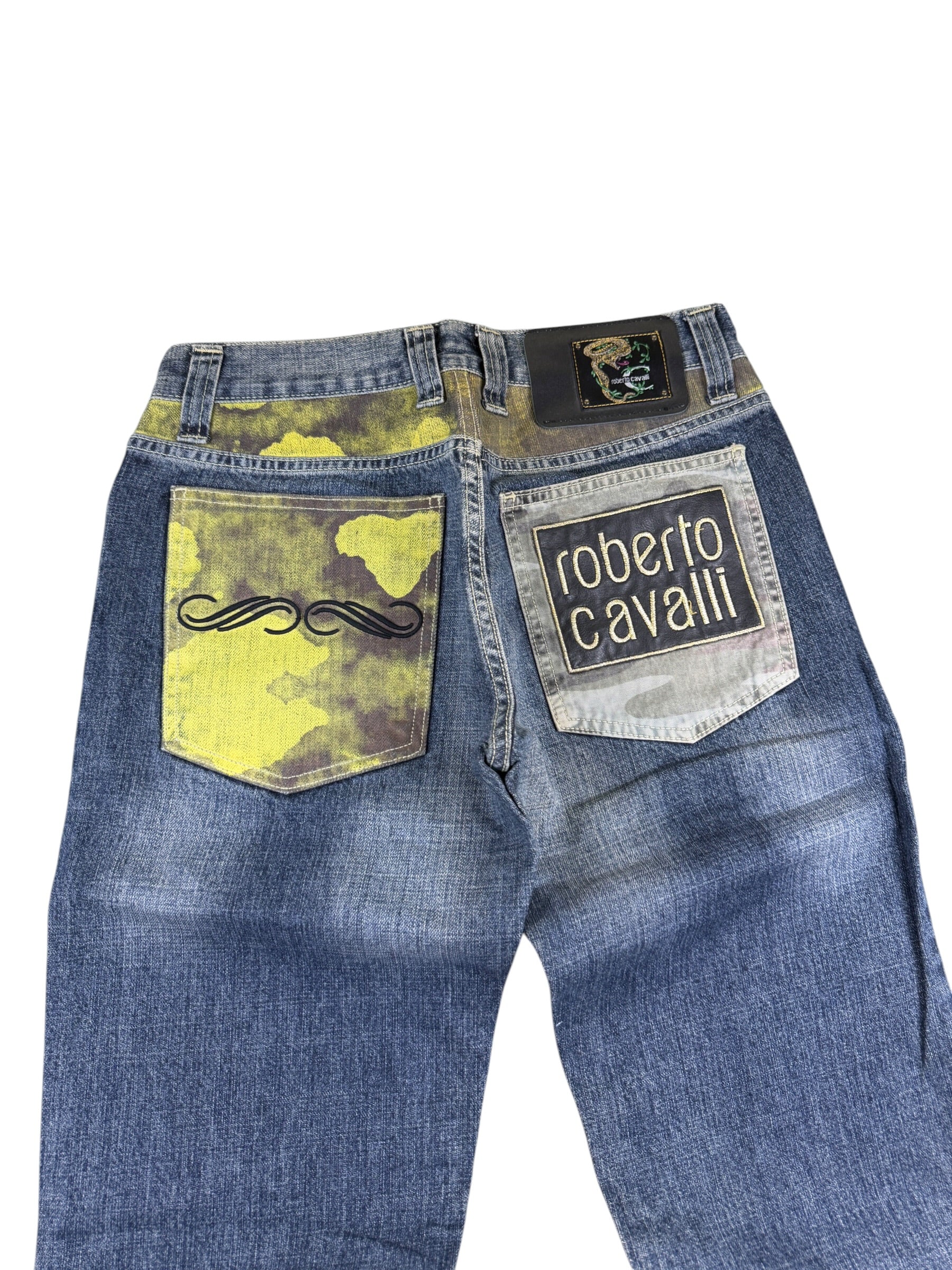 Roberto Cavalli Big Logo Bootcut Jeans (XS)