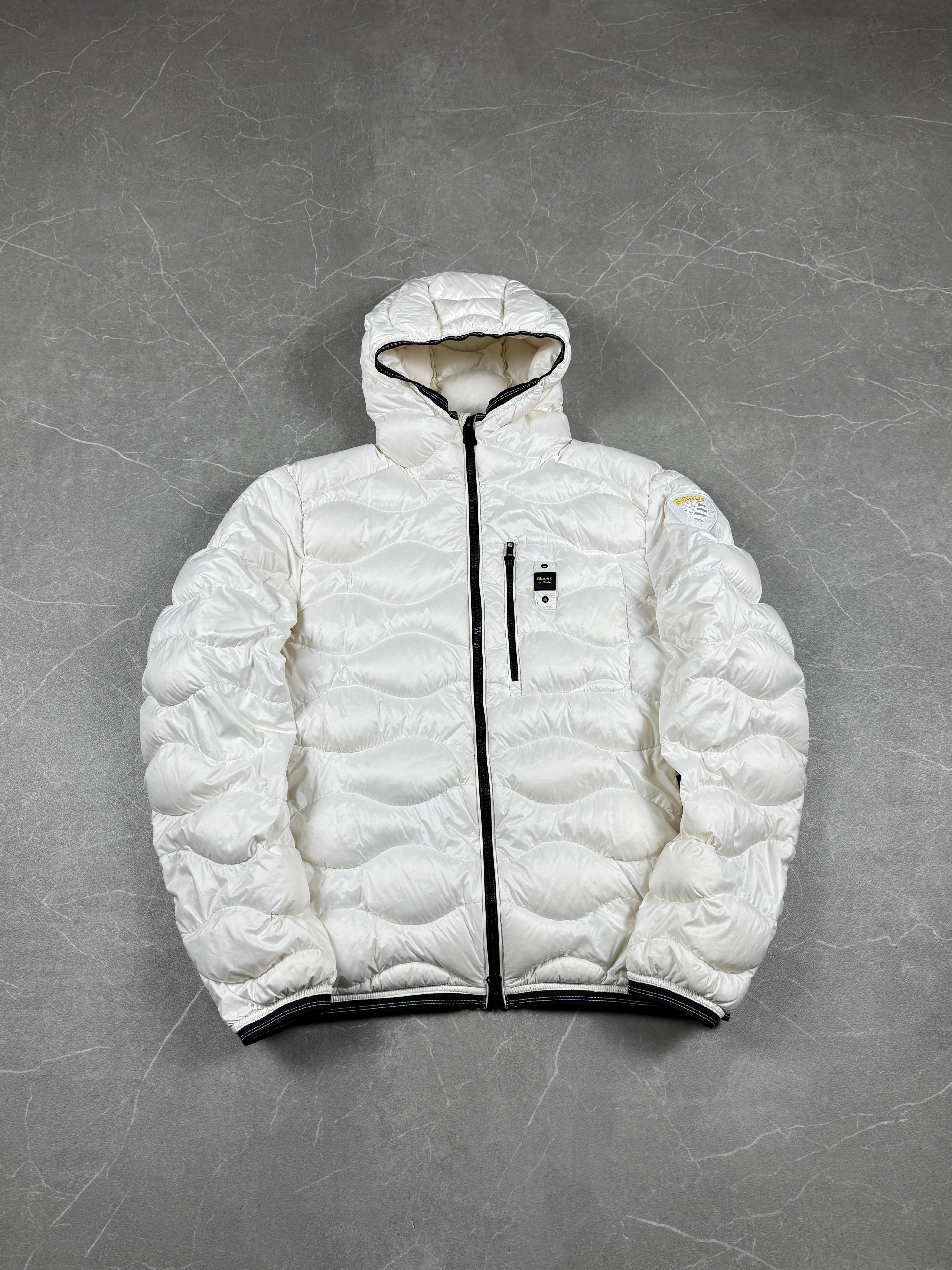 Blauer Puffer Jacke (M)