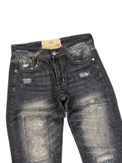 Vintage Washed Straight Jeans (XS)
