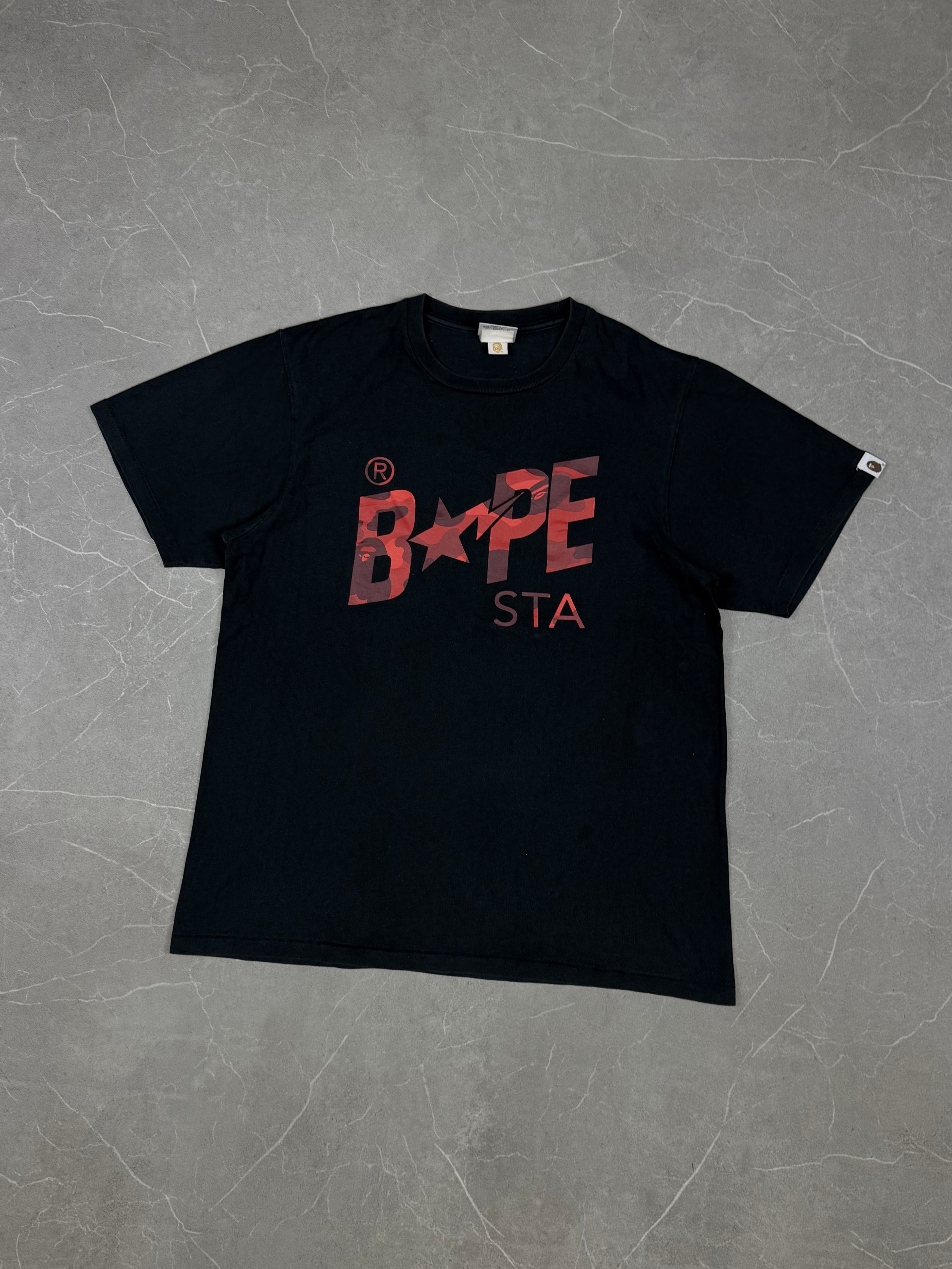 Bape Red Camo Bape Star Logo T-Shirt (L)